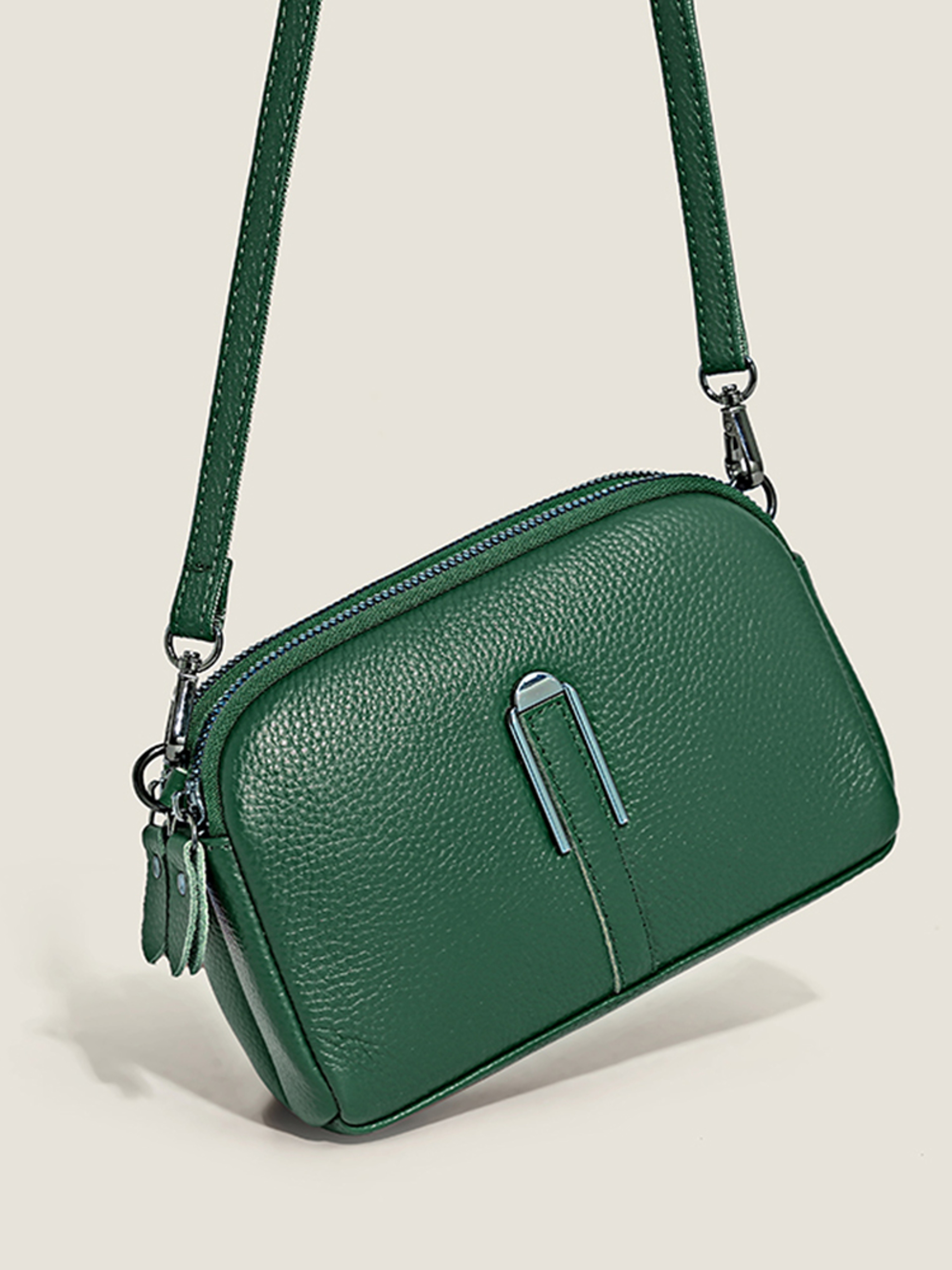 Luxury Genuine Leather Crossbody Messenger Bag For Women Elegant Shoulder Bag Phone Clutch 7