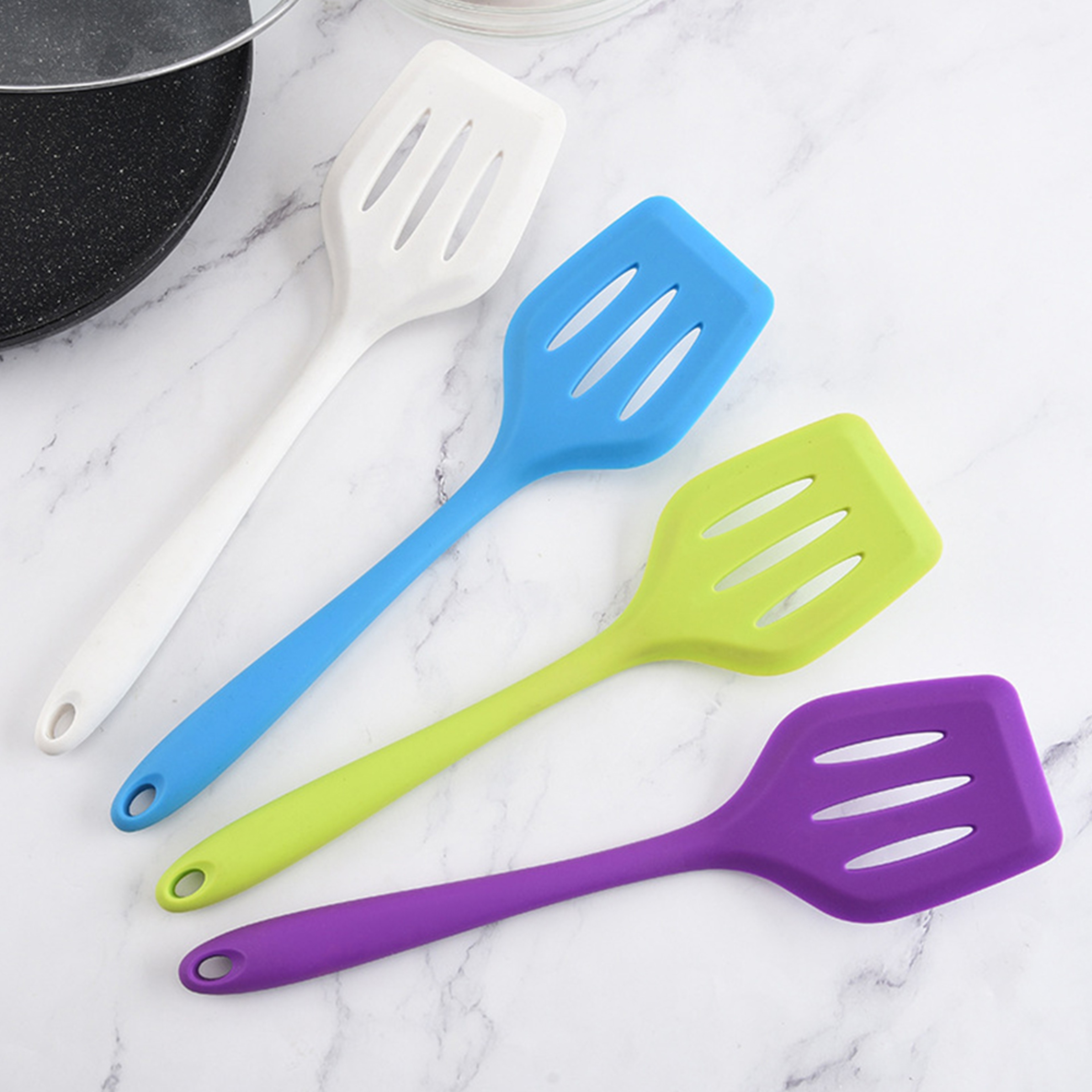 Heat Resistant Silicone Spatula Turner for Pancakes, Steak and Nonstick Cooking – view 1