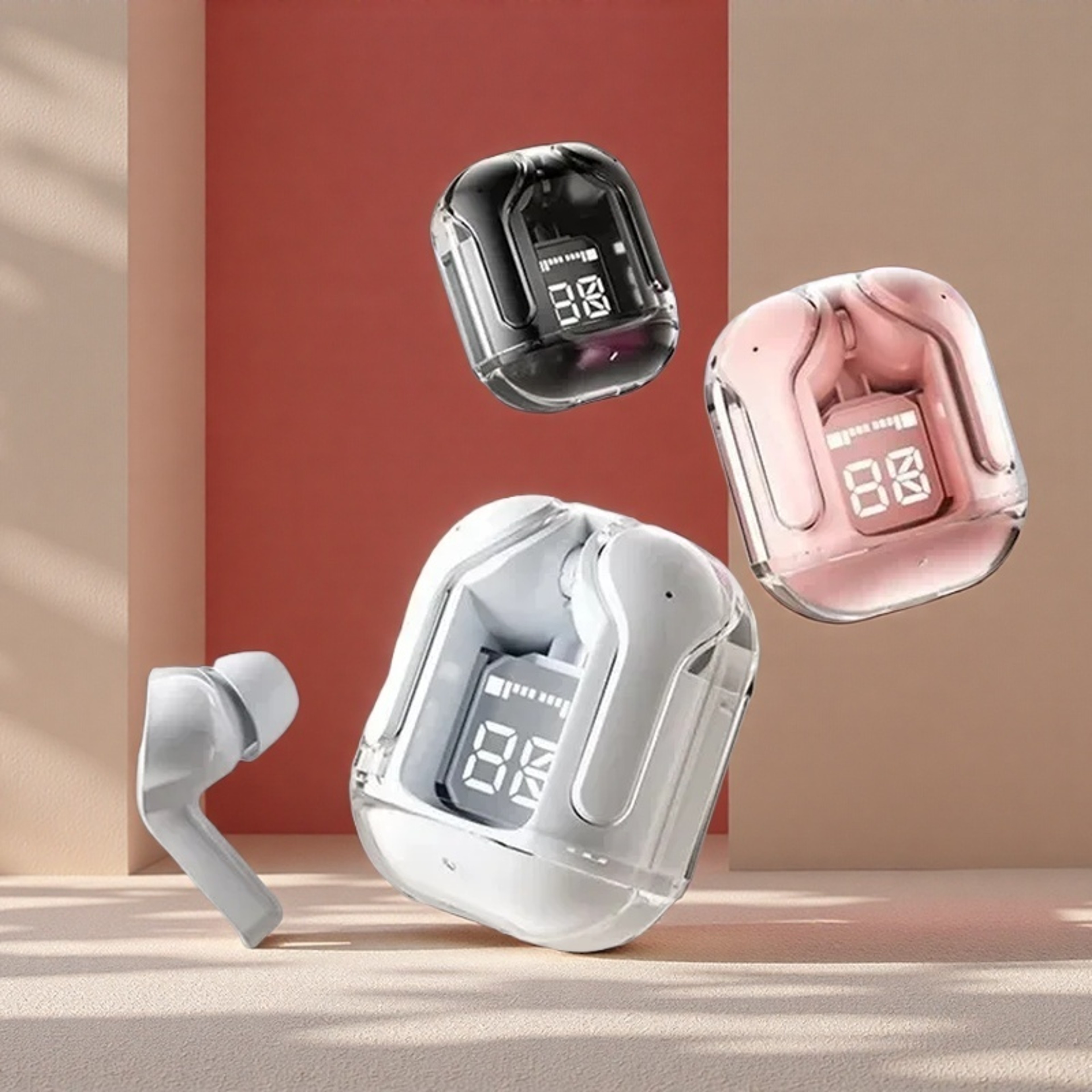 Mini Wireless Earbuds With LED Display Charging Case And Bluetooth 1