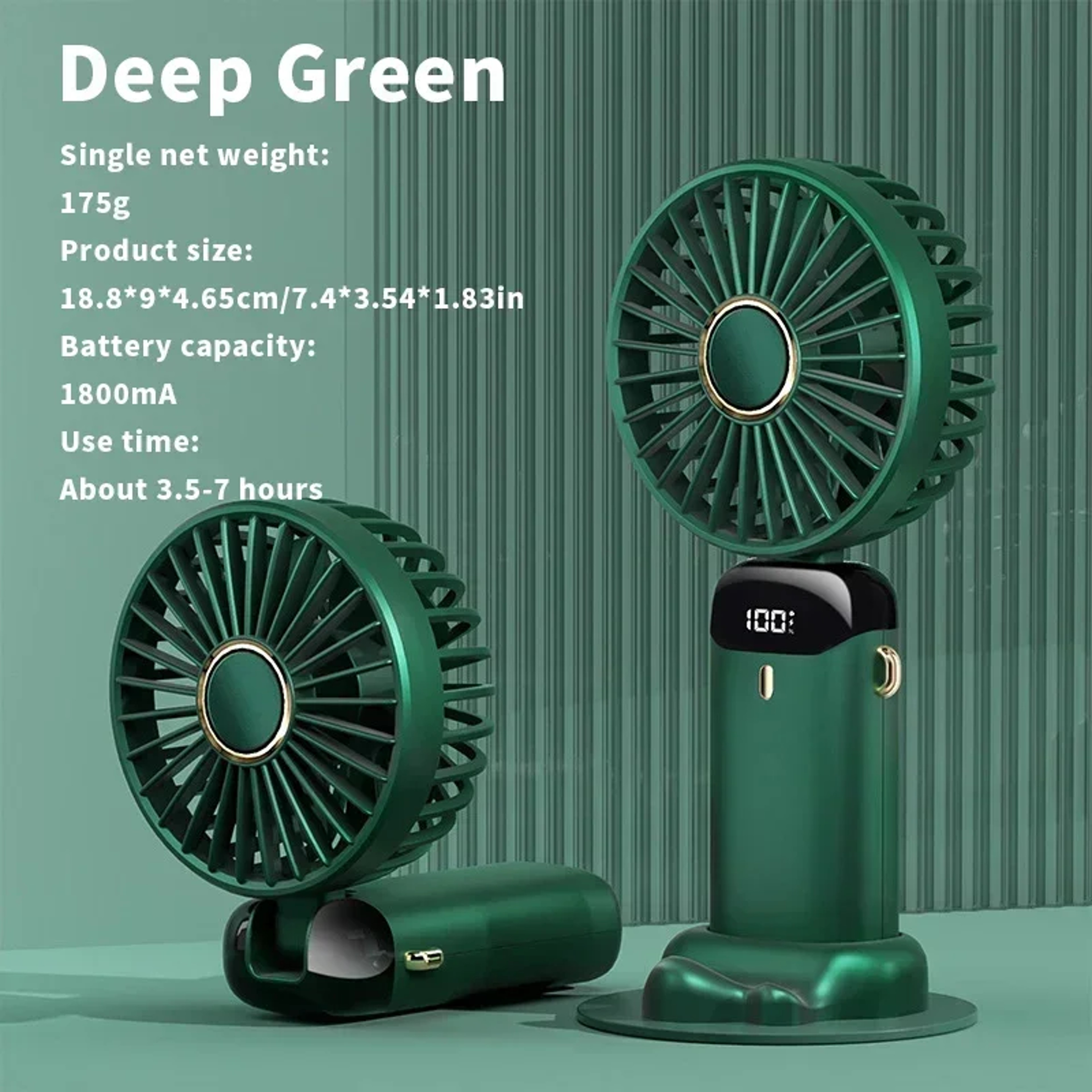 Foldable Portable Handheld Fan USB Rechargeable Mini Neck And Desktop Fan 6
