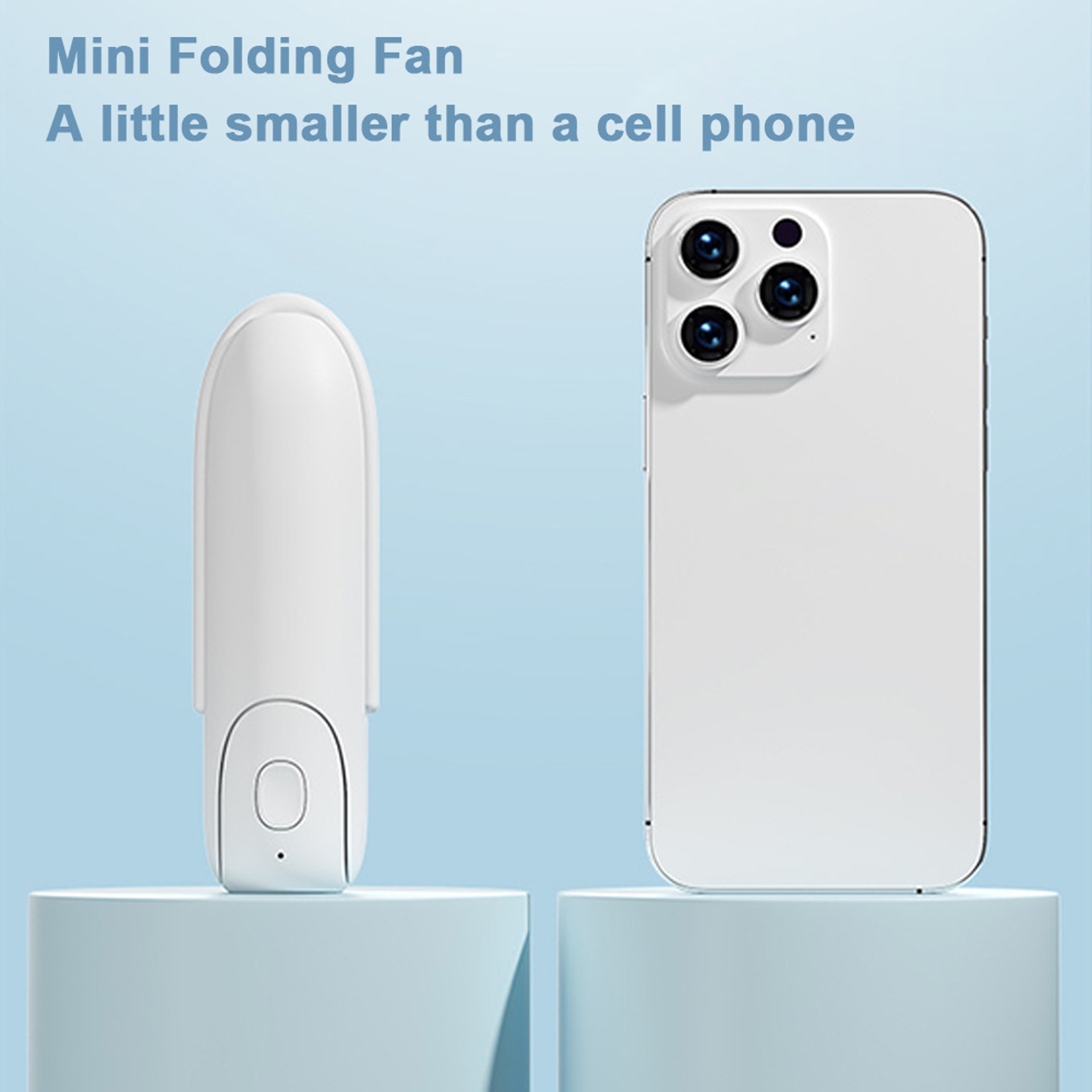 Mini Handheld Fan USB Rechargeable Pocket Travel Fan With Power Bank And Flashlight 1