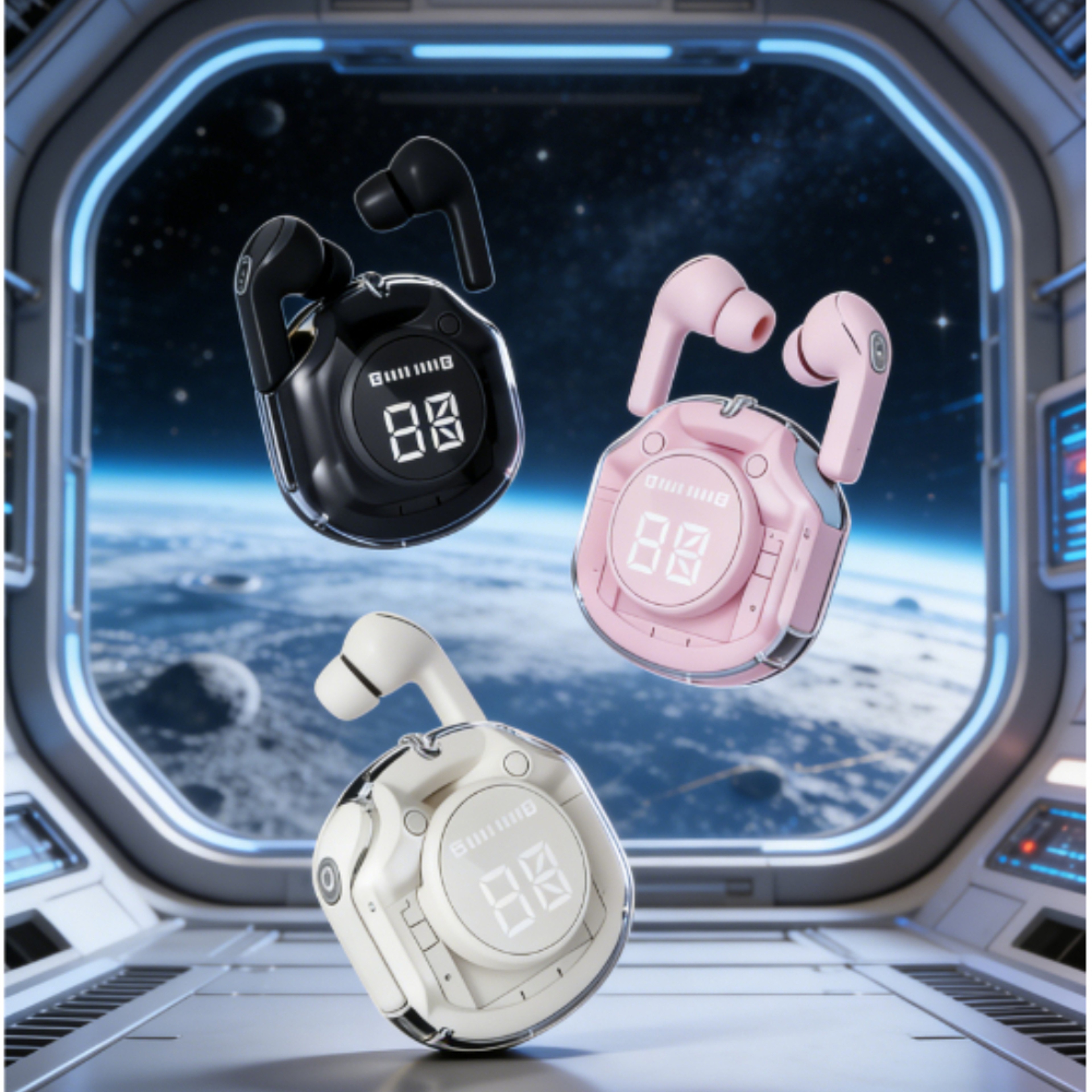Sport Gaming Wireless Earbuds Bluetooth Headphones with Noise Reduction – view 1
