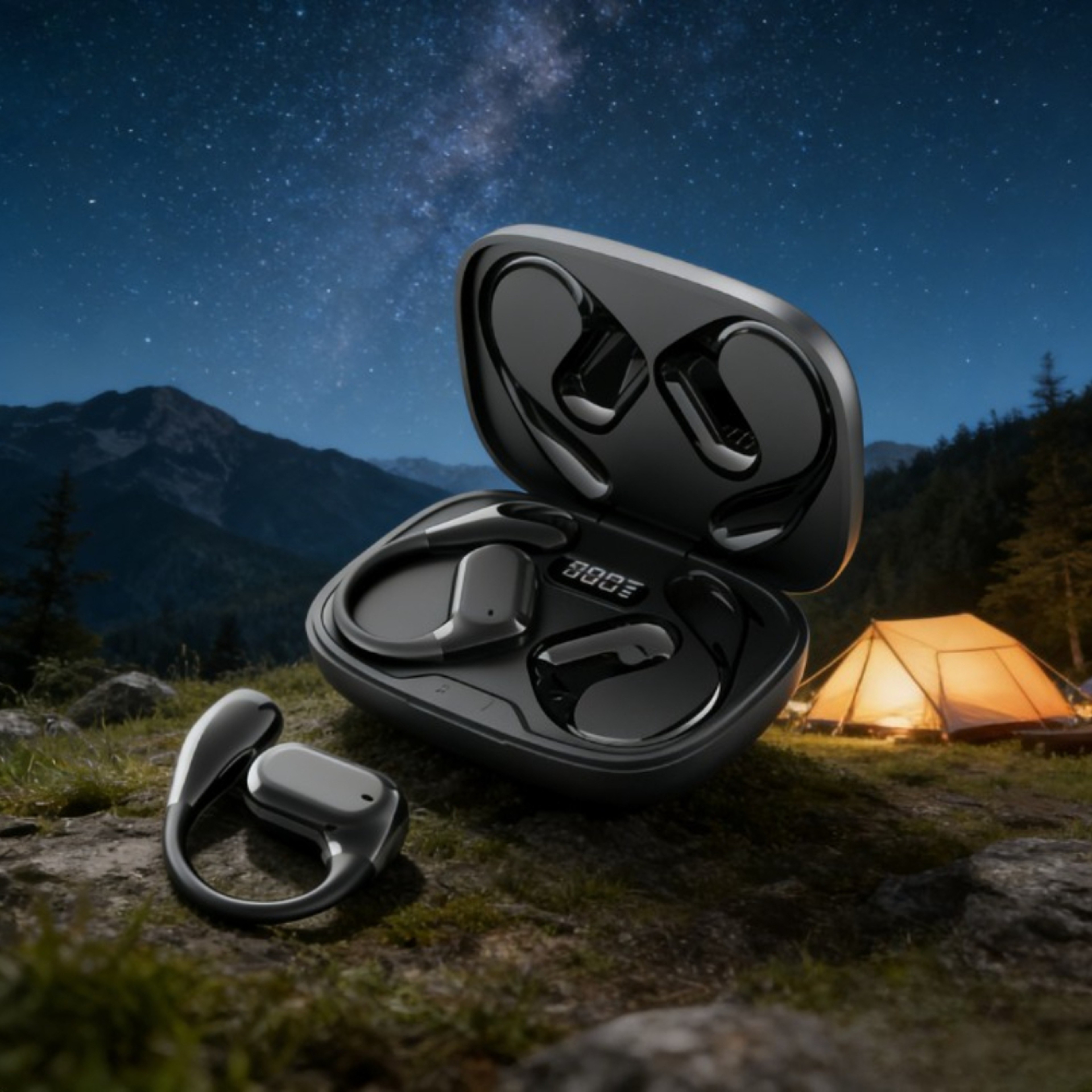 Bluetooth Sports Earbuds with Ear Hook and ENC HD Calls – view 1