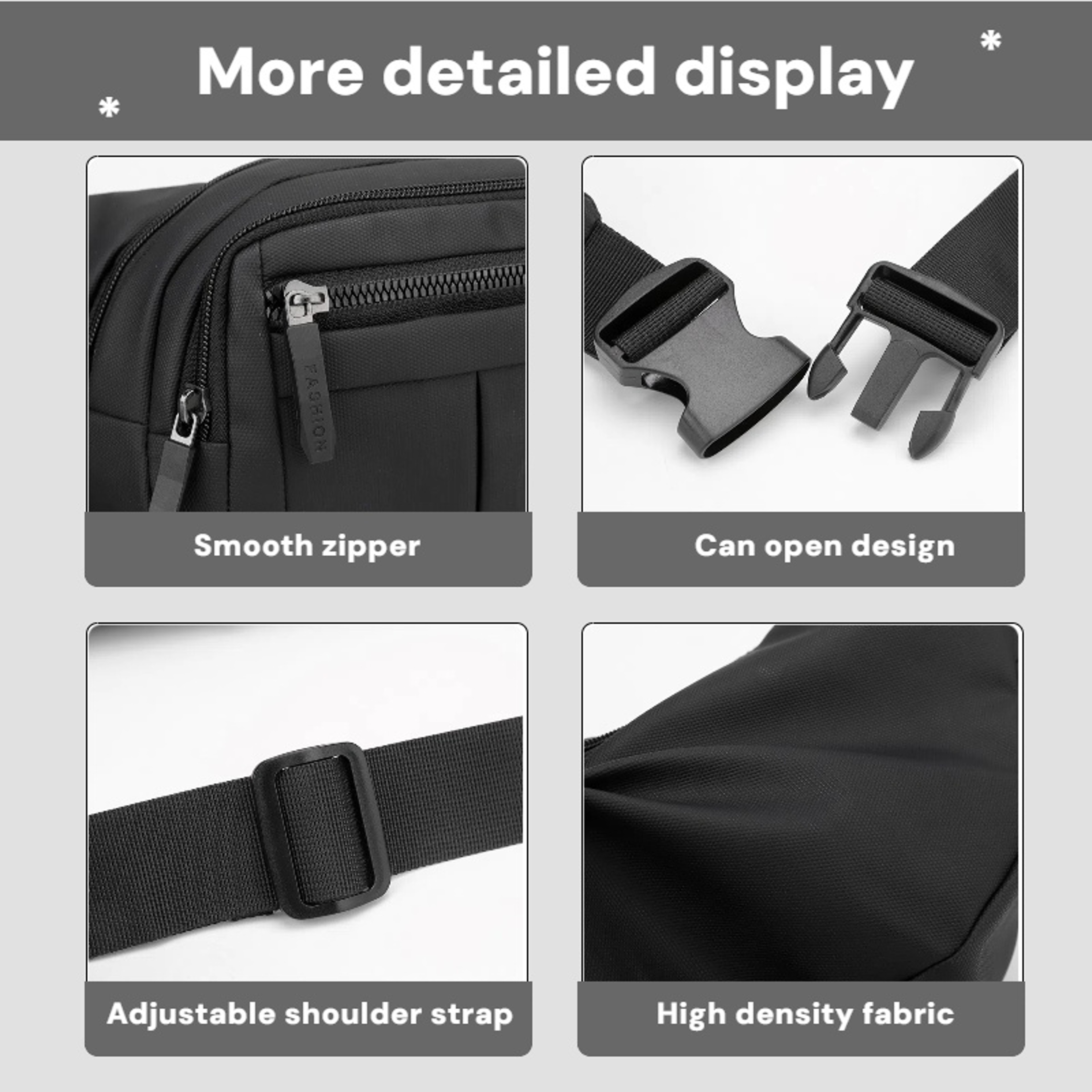 Multi Functional Mens Chest Bag Versatile Shoulder and Waist Bag for Business Sports and Commuting – view 4