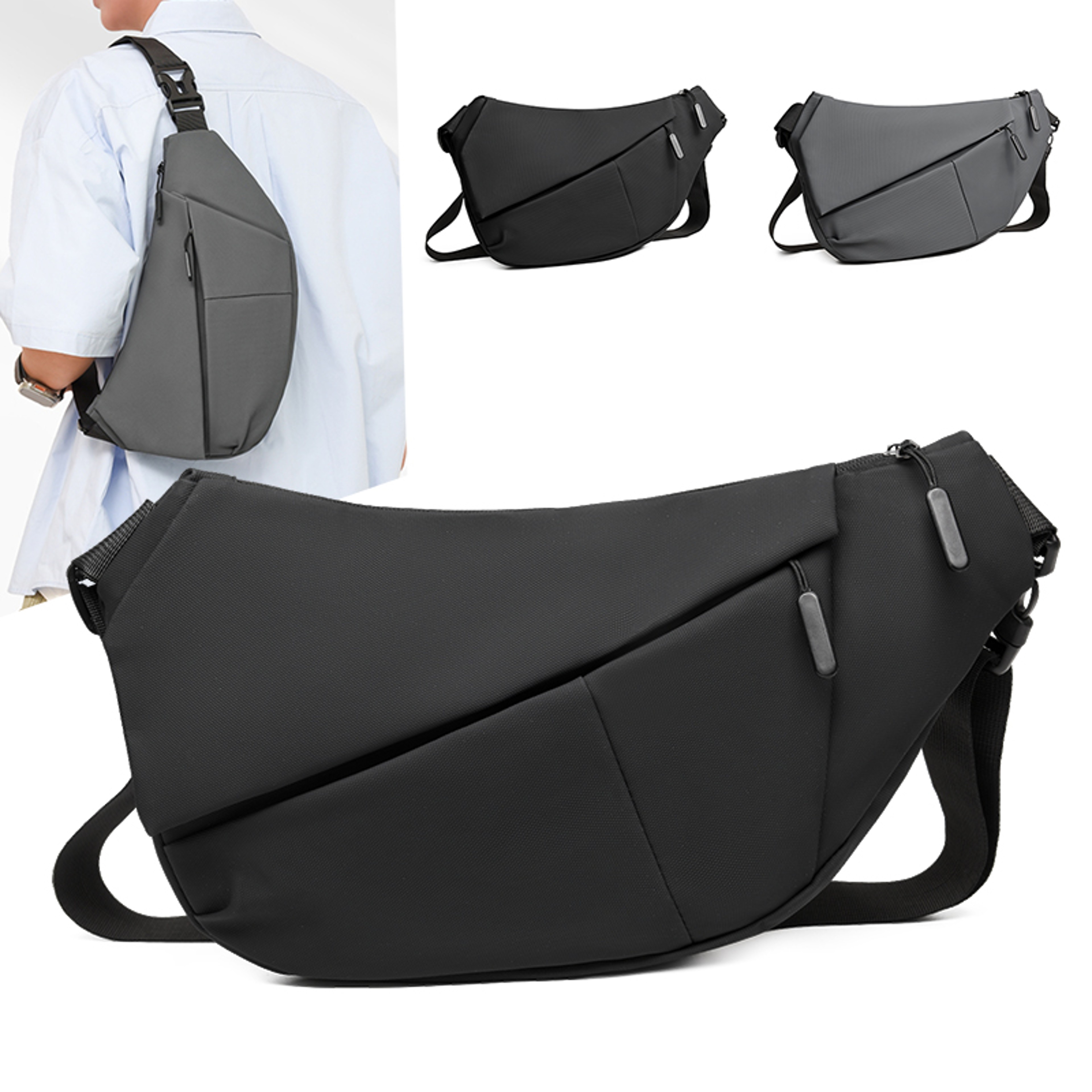 Mens Casual Chest Bag Stylish Single Shoulder Bag for Hiking Cycling Travel Work & Daily Use – view 1