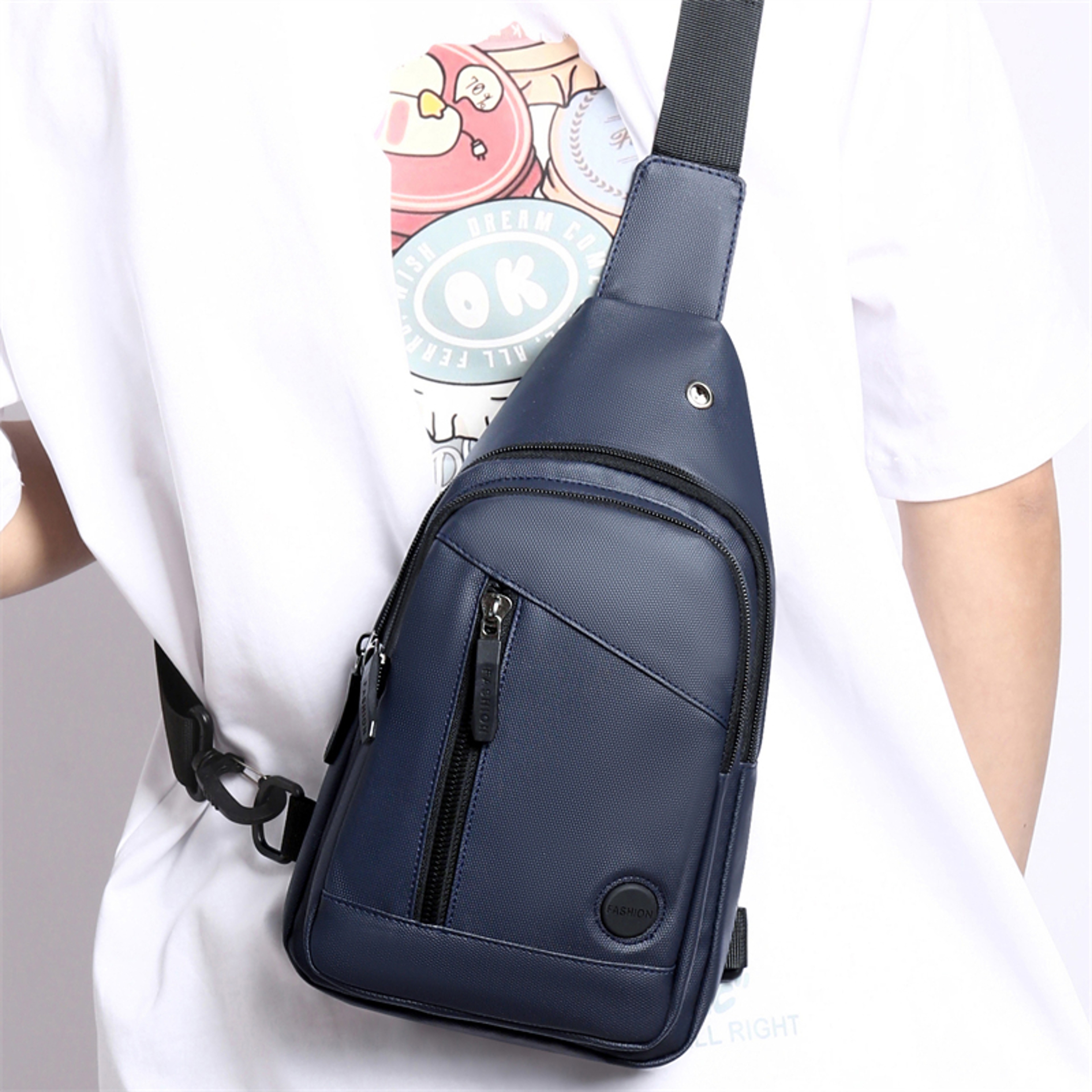 Adjustable Single Shoulder Chest Bag for Men Ideal for Outdoor Sports Commuting and Crossbody Use – view 2