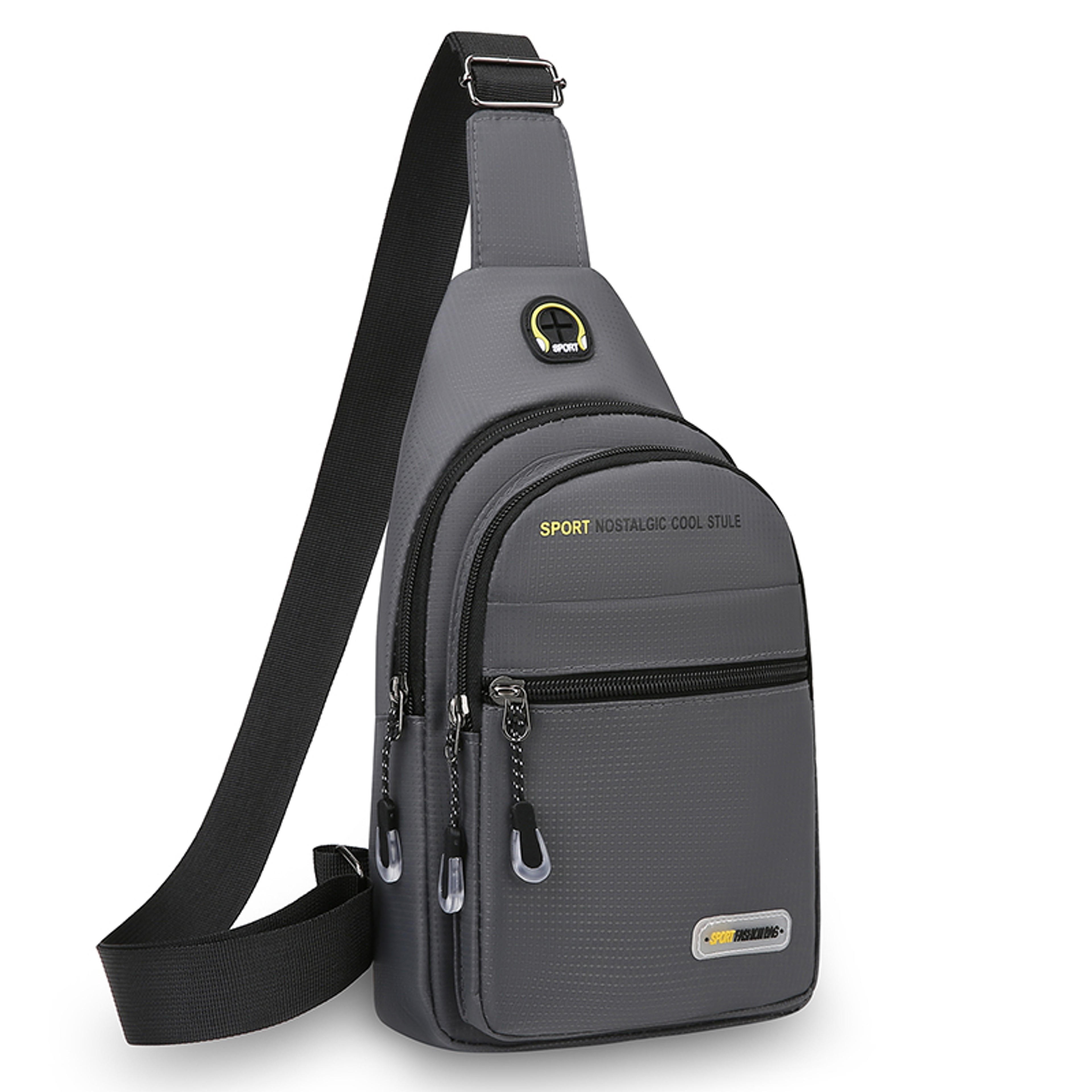 Mens Casual Shoulder Bag with Multiple Pockets Lightweight Multifunctional Chest Bag – view 8