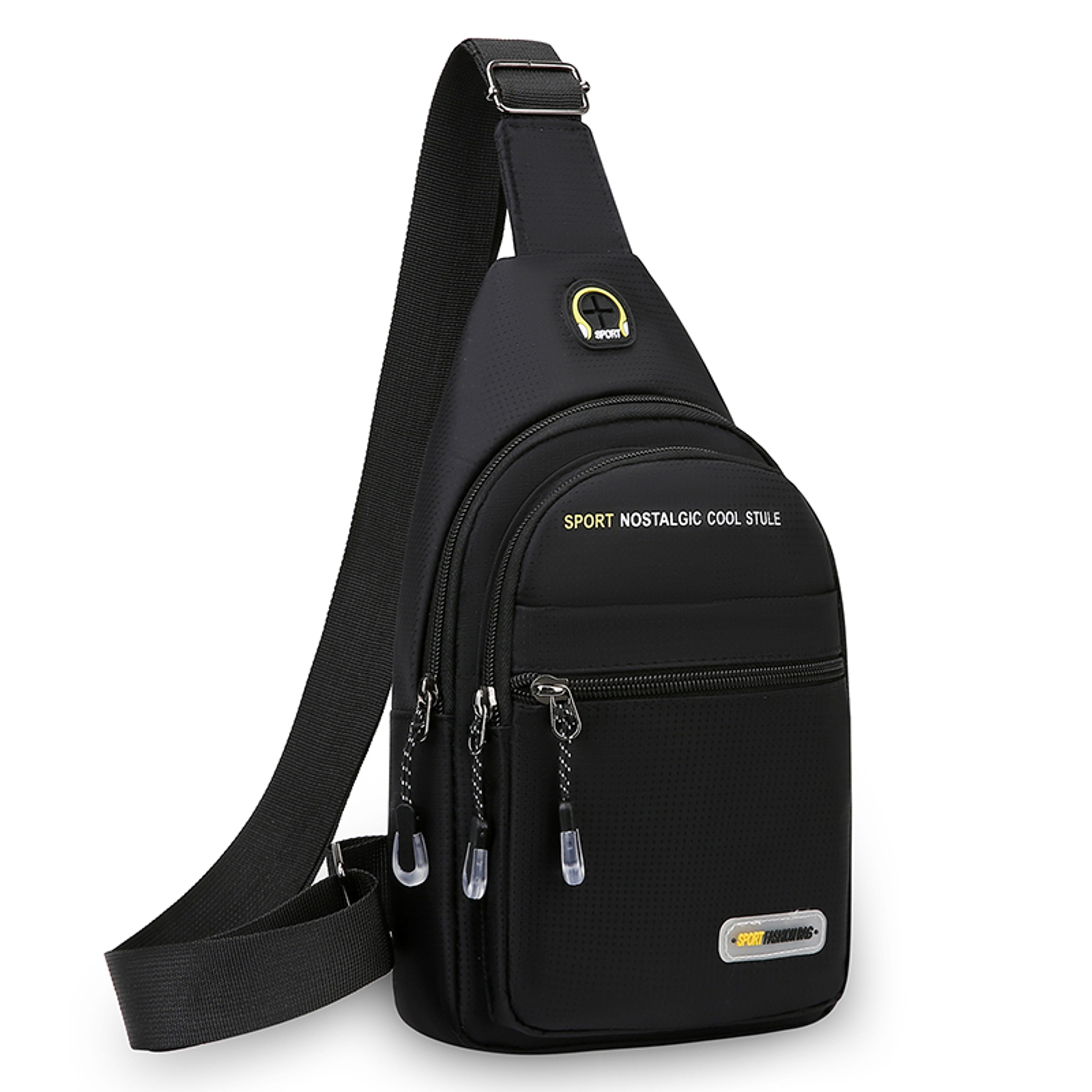 Mens Casual Shoulder Bag with Multiple Pockets Lightweight Multifunctional Chest Bag – view 9