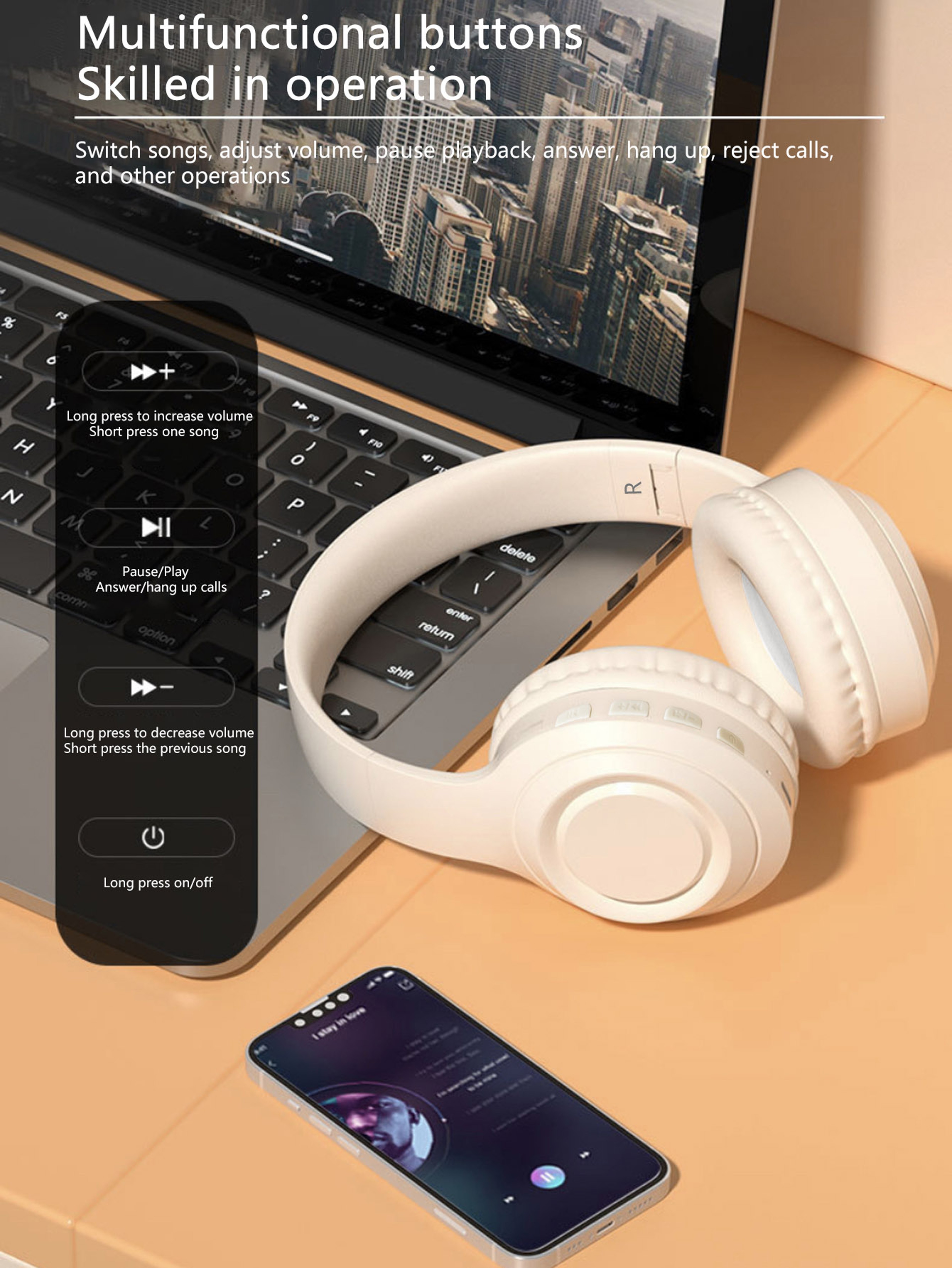 Low Latency Wireless Gaming Headphones With Over Ear Bluetooth Comfort 3