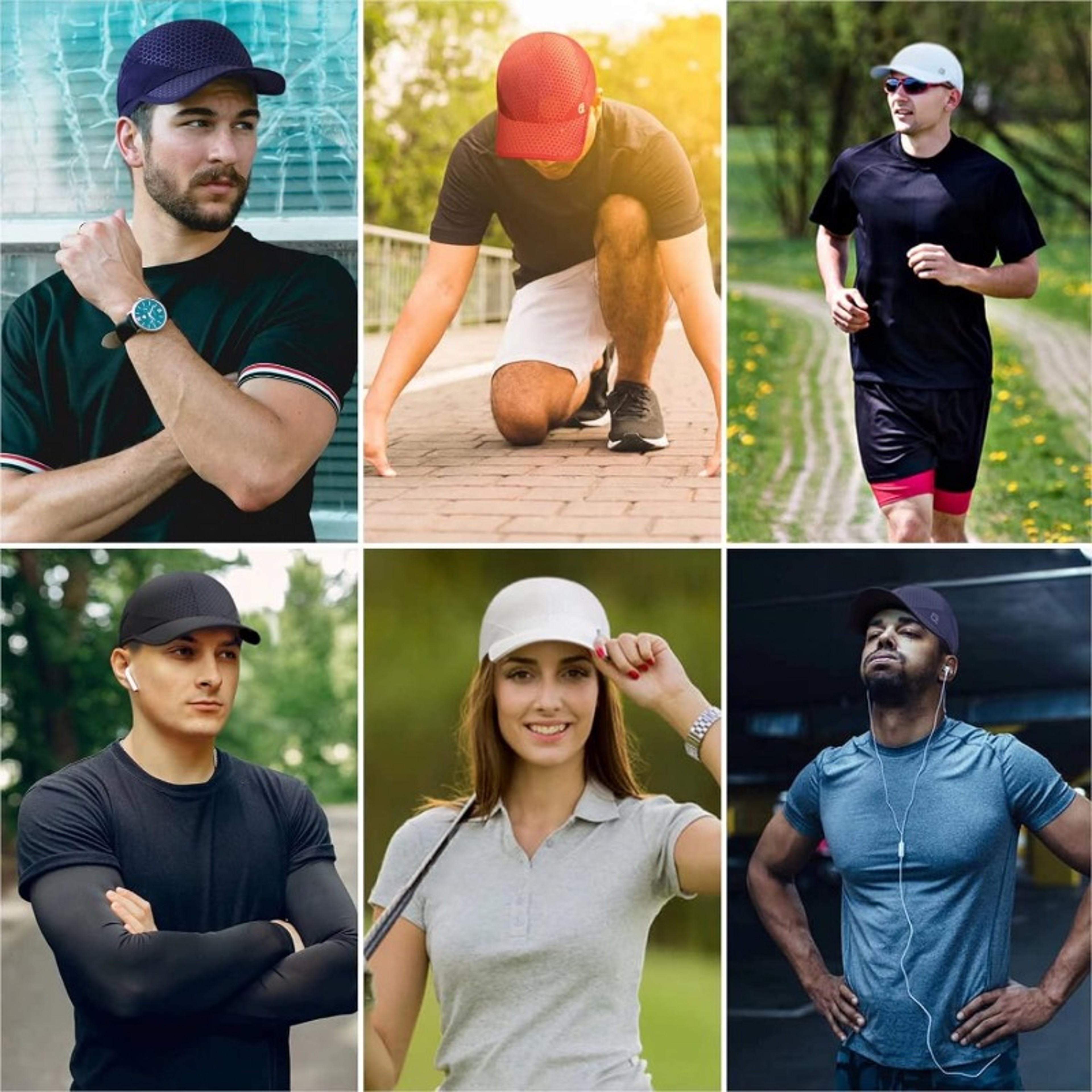 Performance Breathable Running Hat Quick Dry Adjustable Sun Protection Cap – view 6