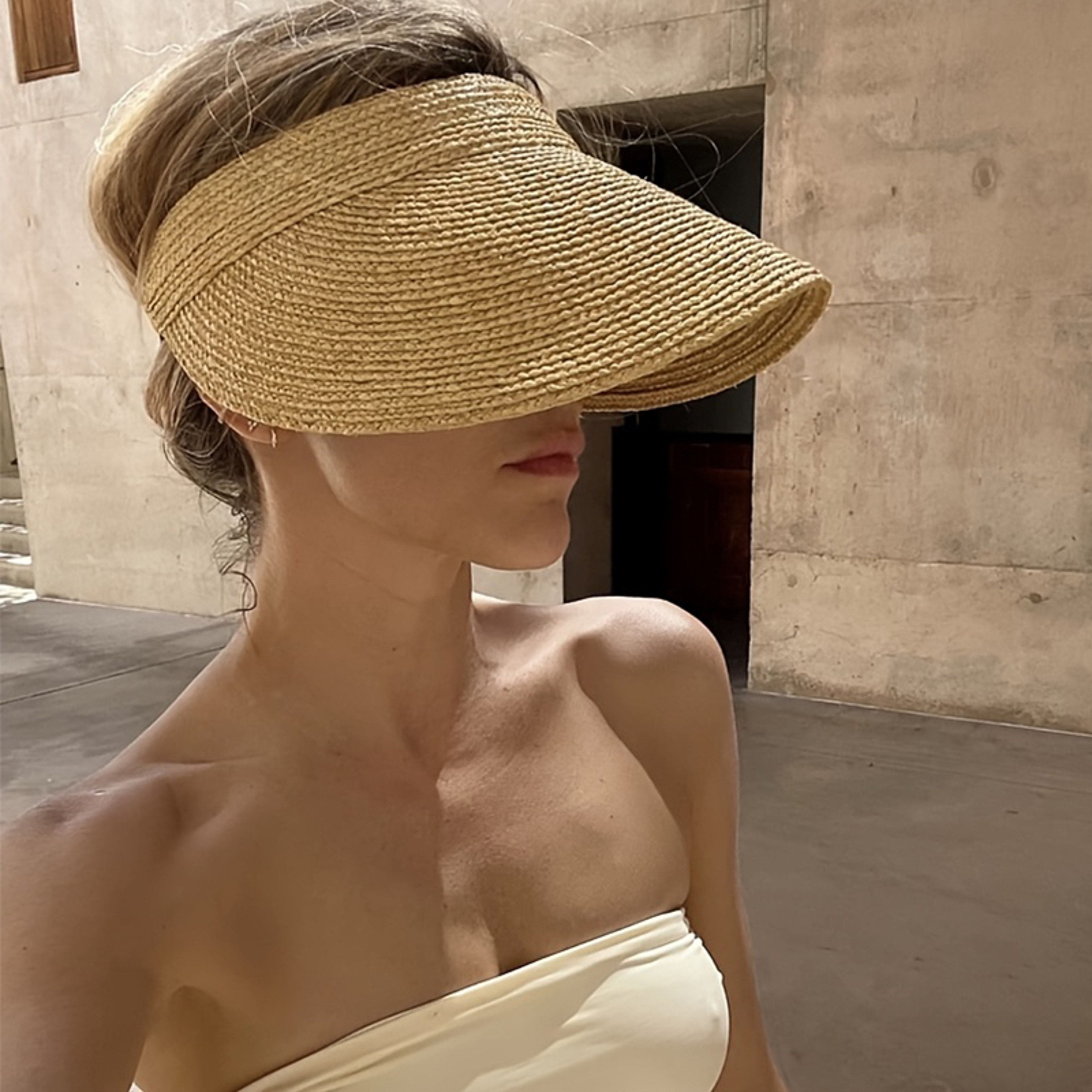 Ultimate Womens Wide Brim Straw Visor Adjustable UV Protection Sun Hat for Beach & Travel – view 2