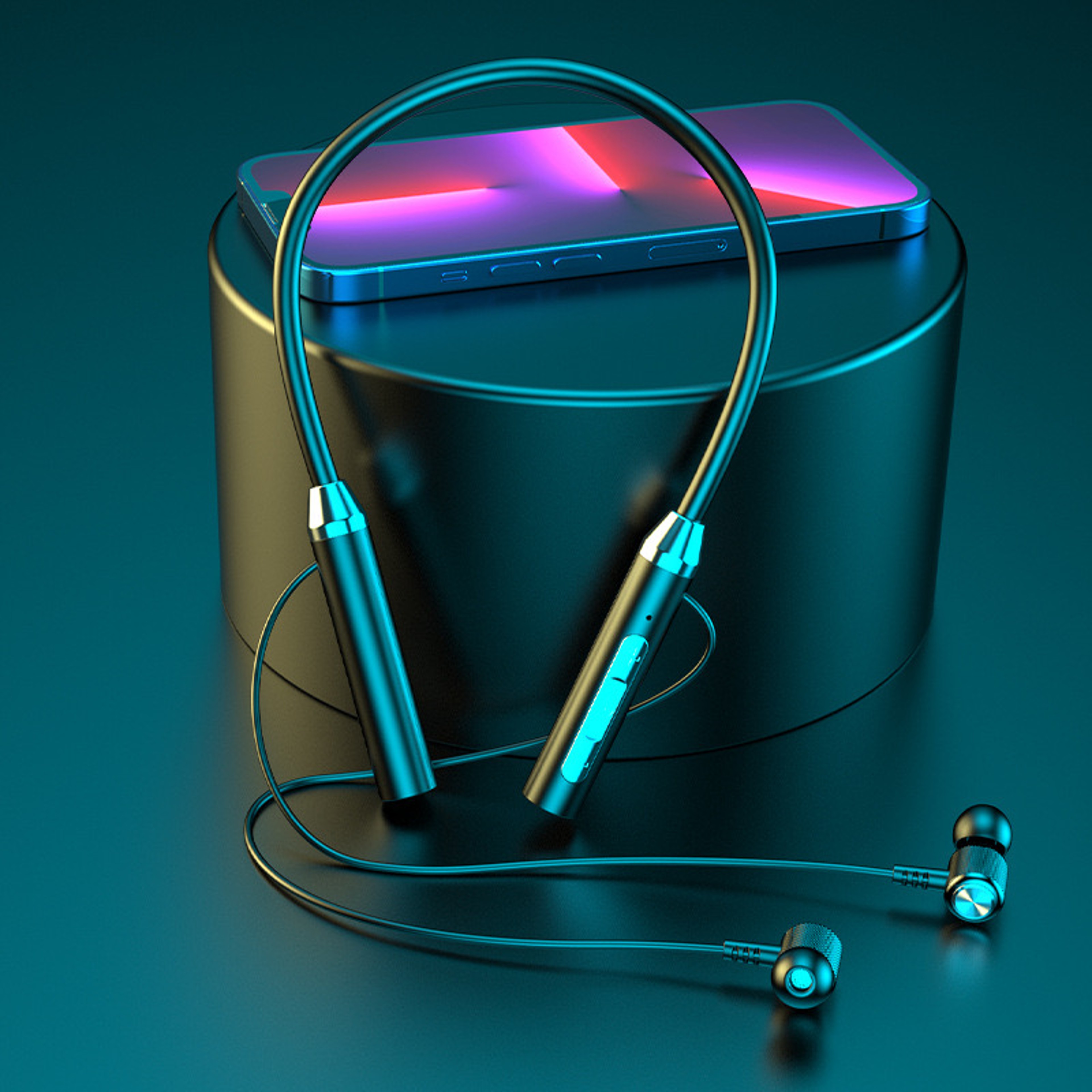 Wireless Bluetooth Neckband Earphones Waterproof Sports Headset with LED Display – view 2