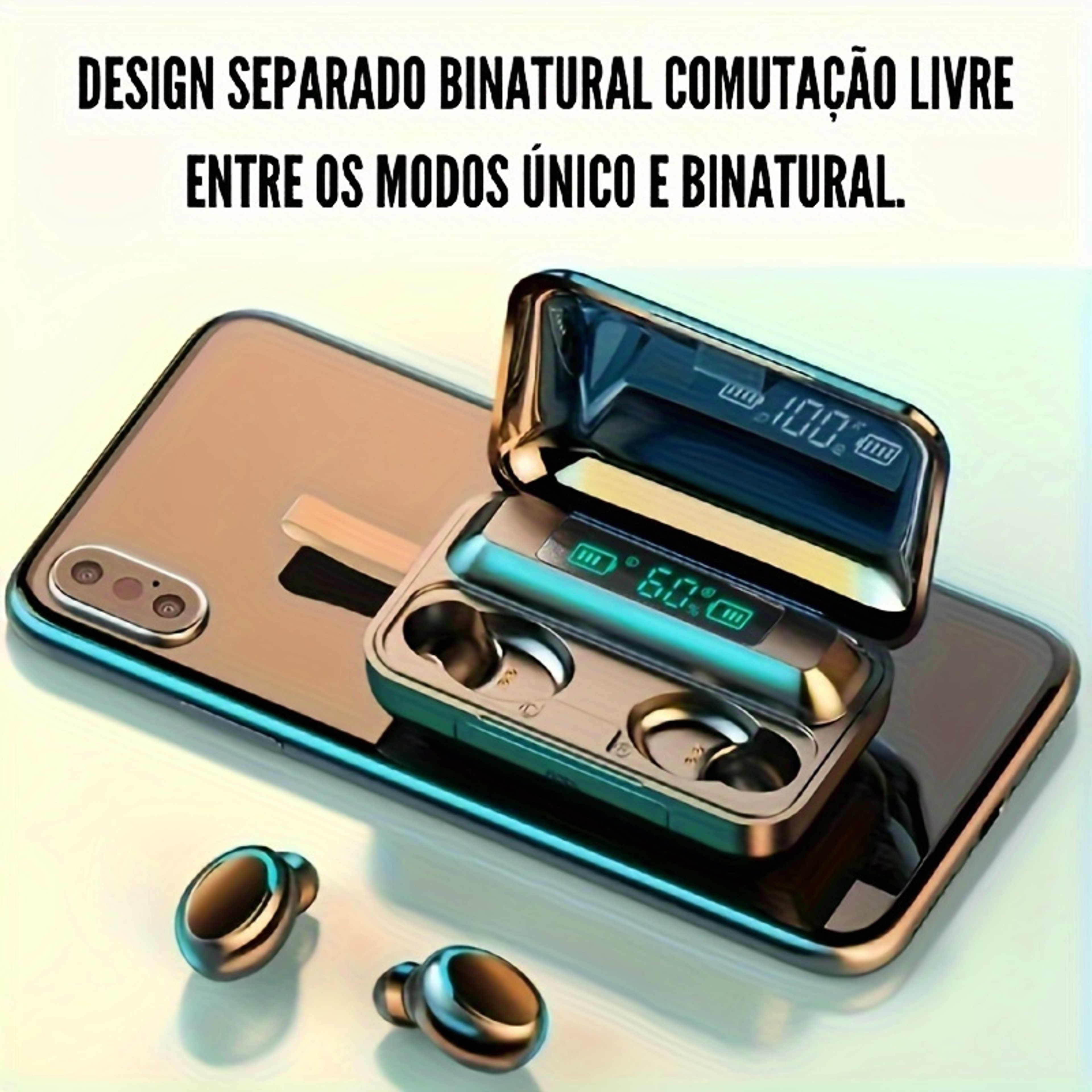 True Wireless Sports Earbuds with LED Display Charging Case & HD Calls – view 5
