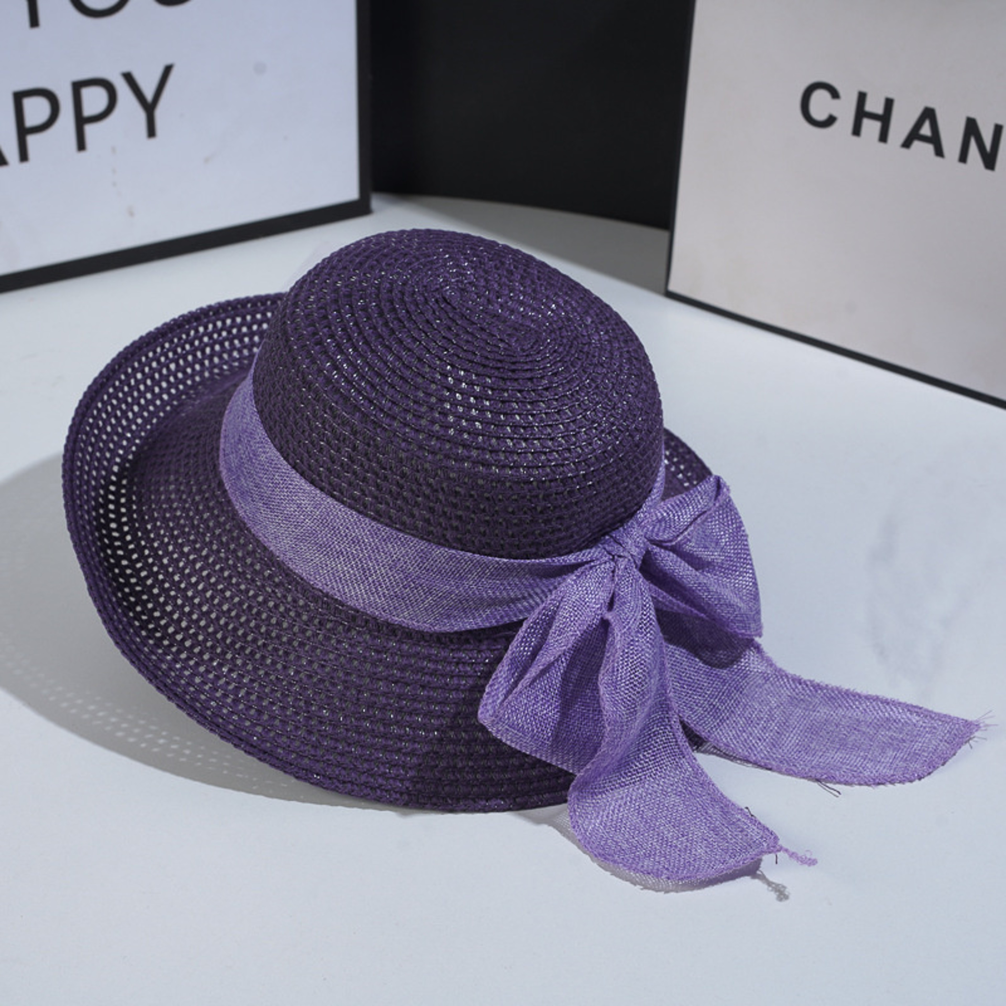 Womens Foldable Straw Sun Hat With Bowknot For Beach Travel 6