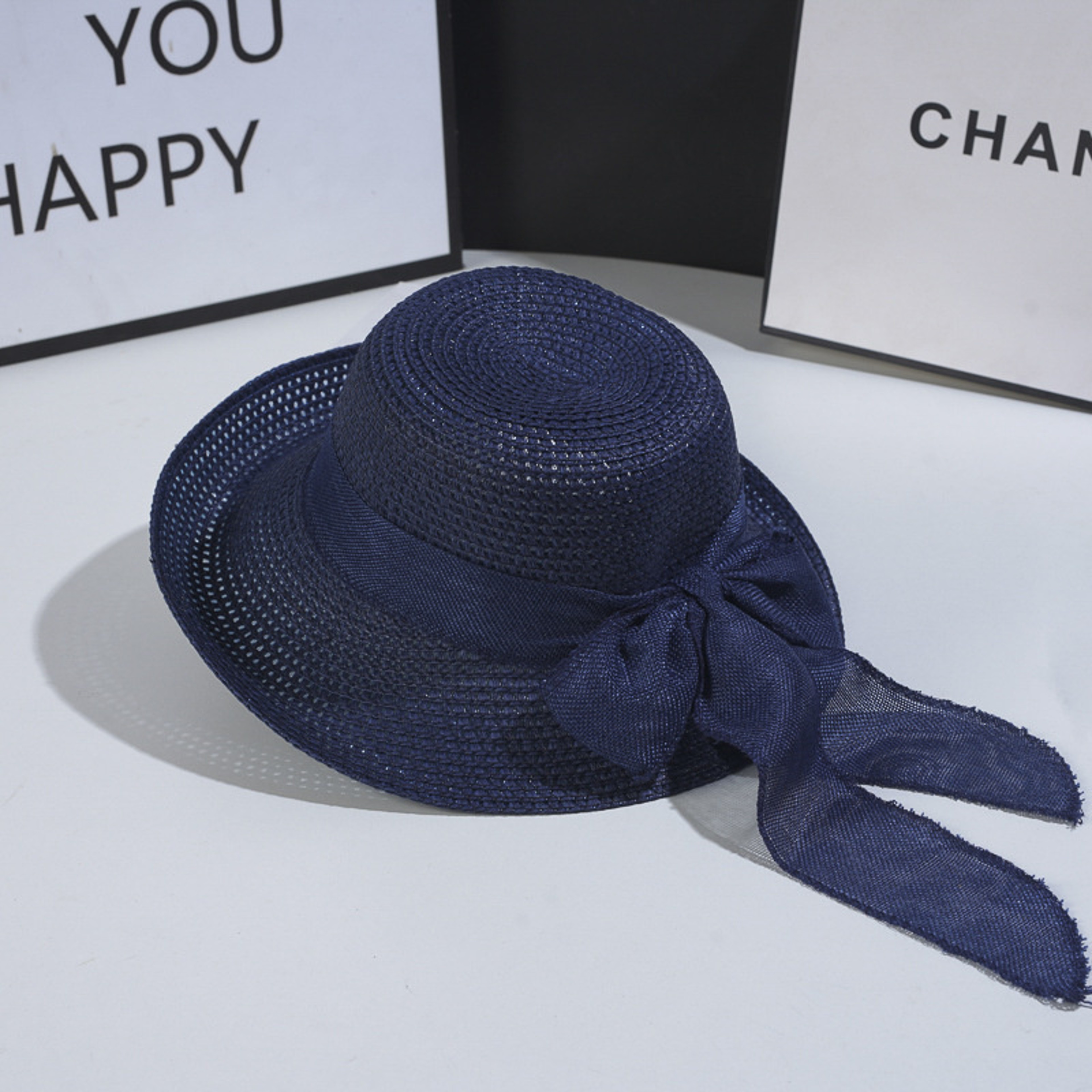 Womens Foldable Straw Sun Hat With Bowknot For Beach Travel 7