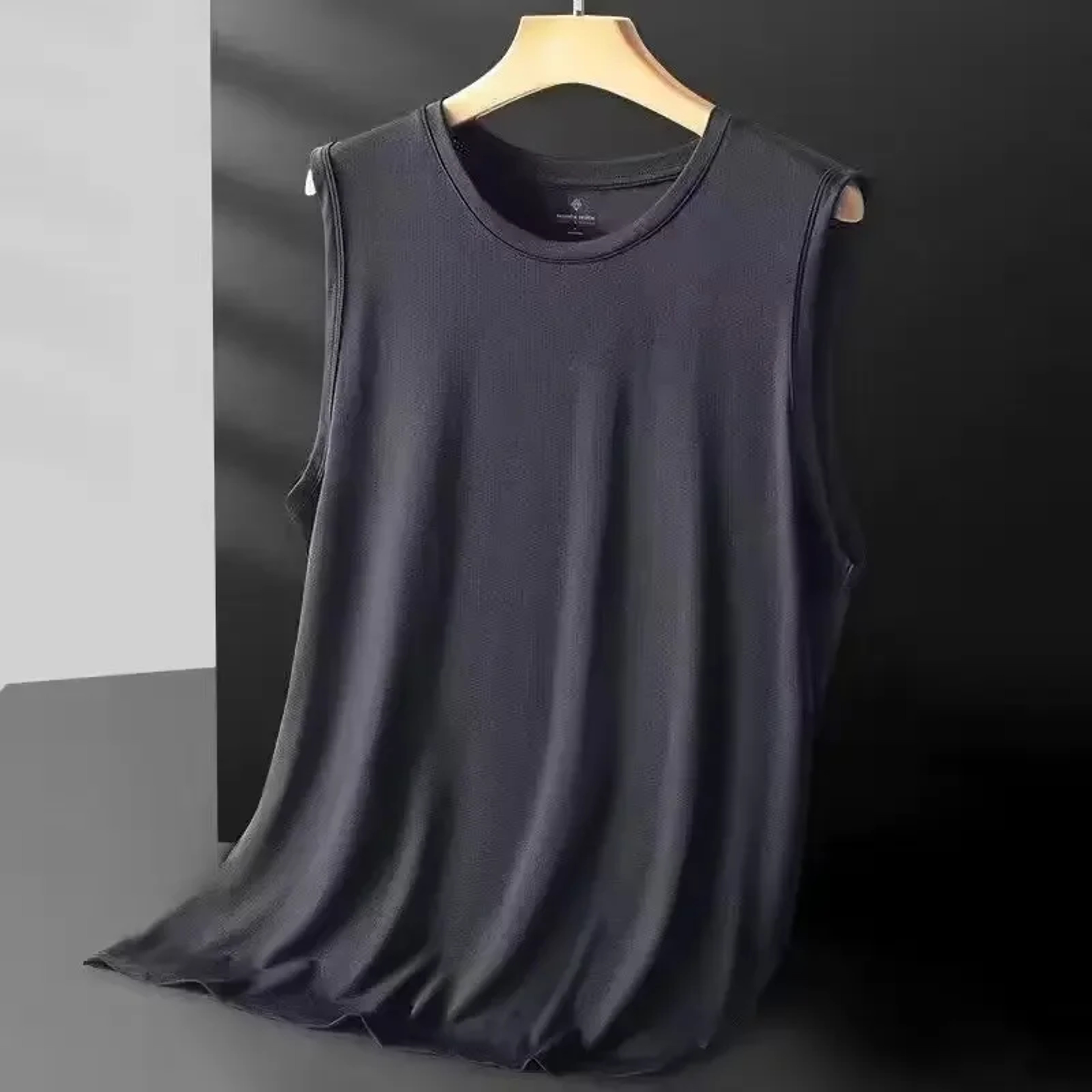 Mens Ice Silk Mesh Vest Lightweight Breathable Summer Tank Top Sports Sleeveless Shirt 5