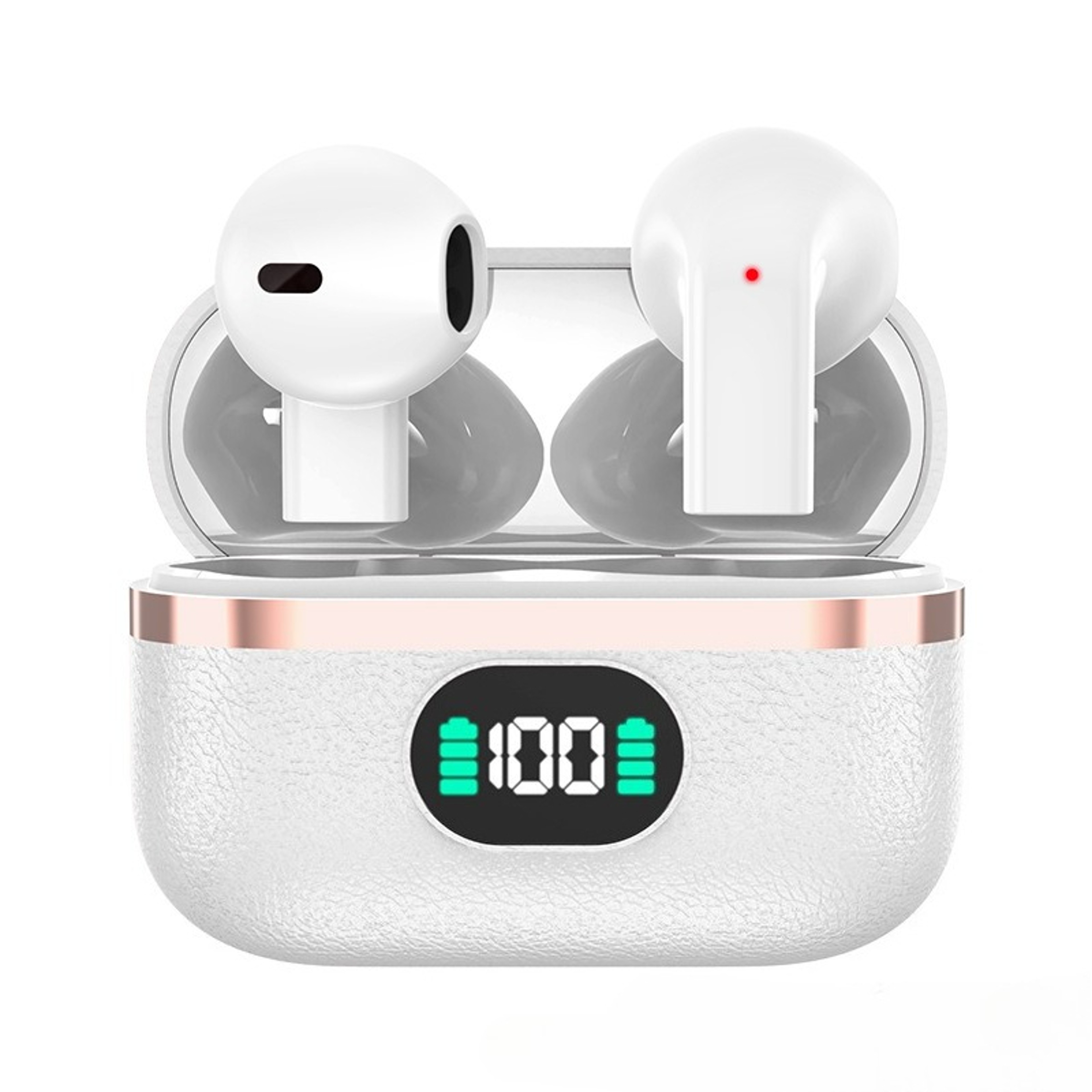 Premium Leather Wireless Earbuds with Mic and Semi In Ear Comfort Fit – view 9