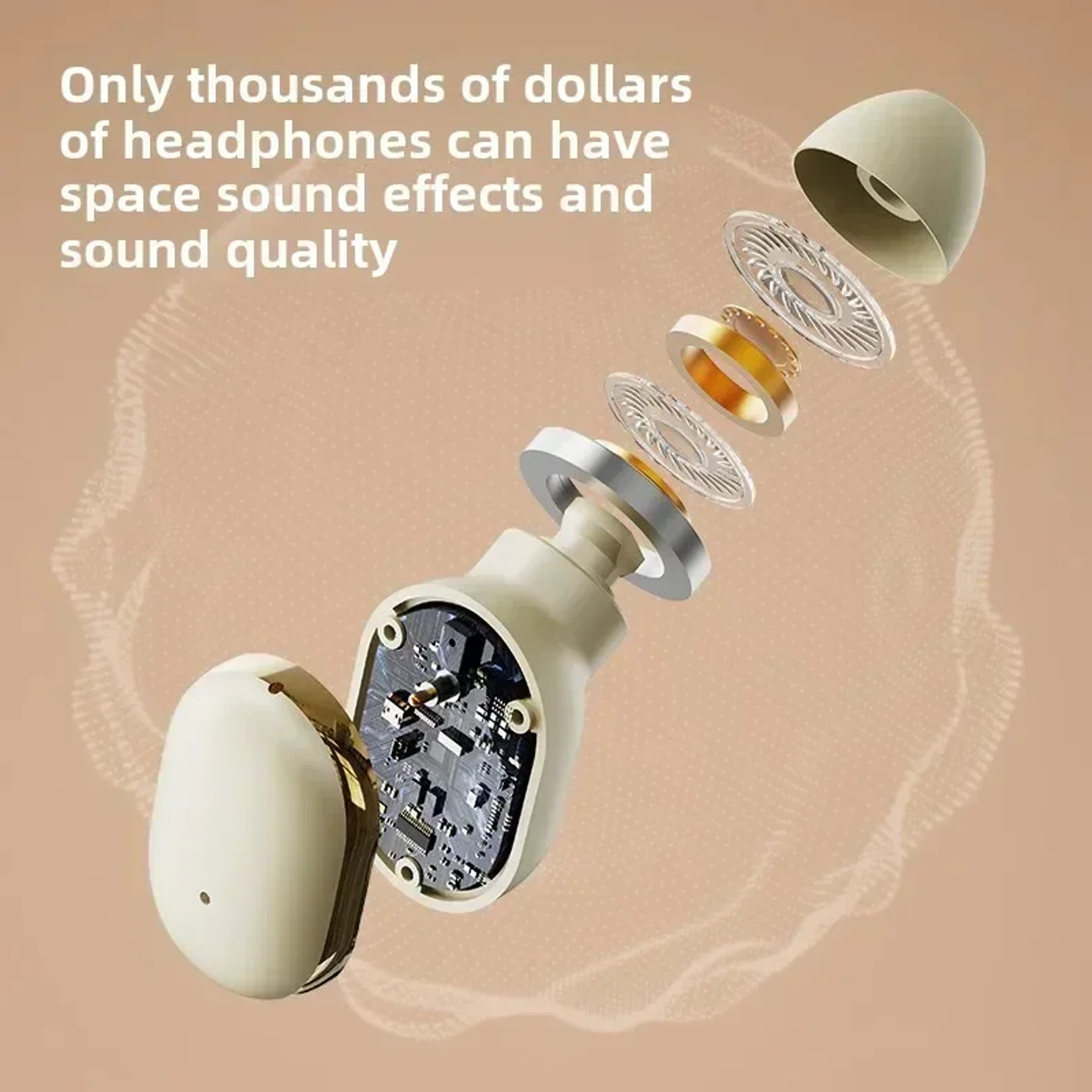 Transparent TWS Wireless Earbuds with ENC Mic and LED Battery Display – view 3