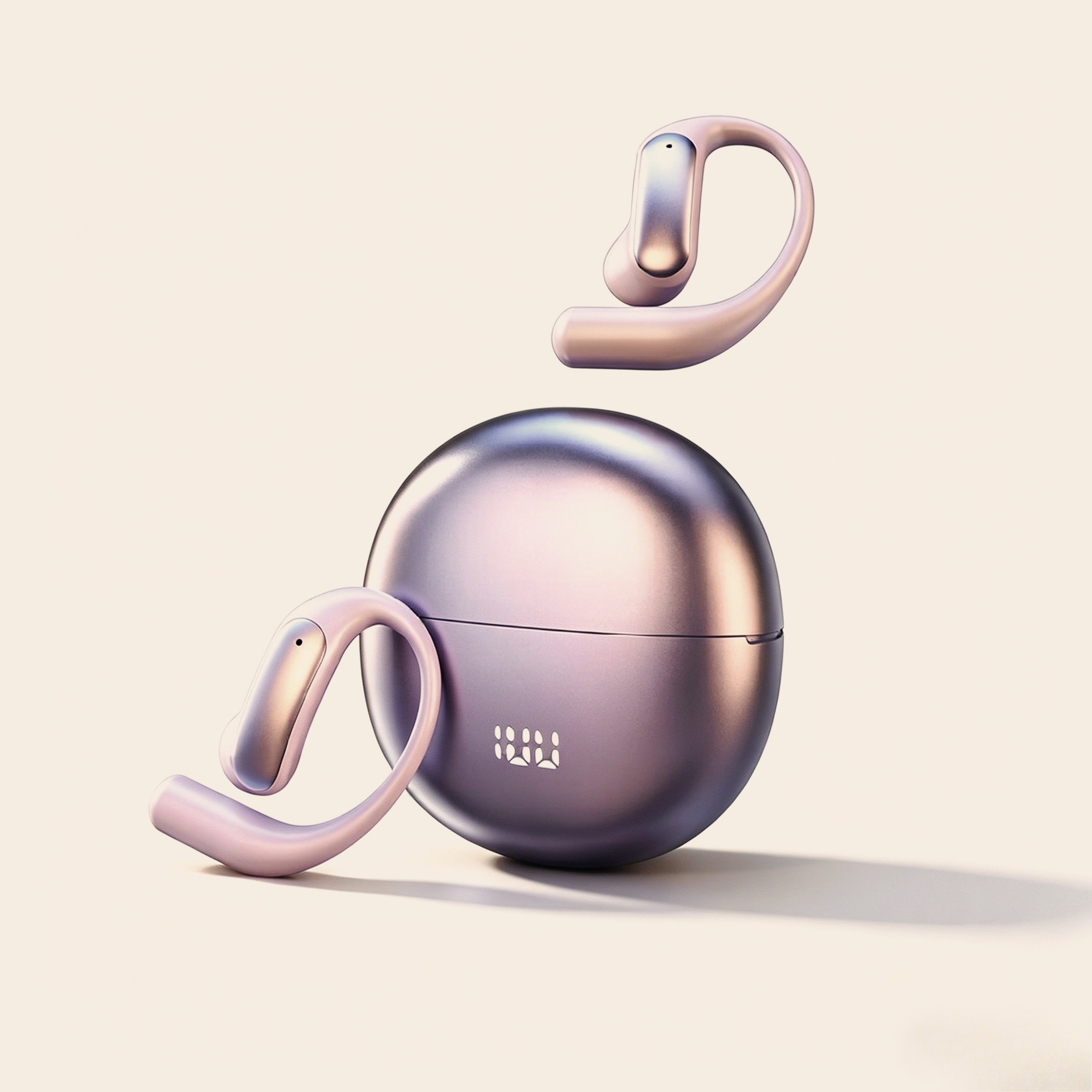 Open Ear Hook Headphones Bluetooth Wireless Earbuds With Smart Digital Display 0
