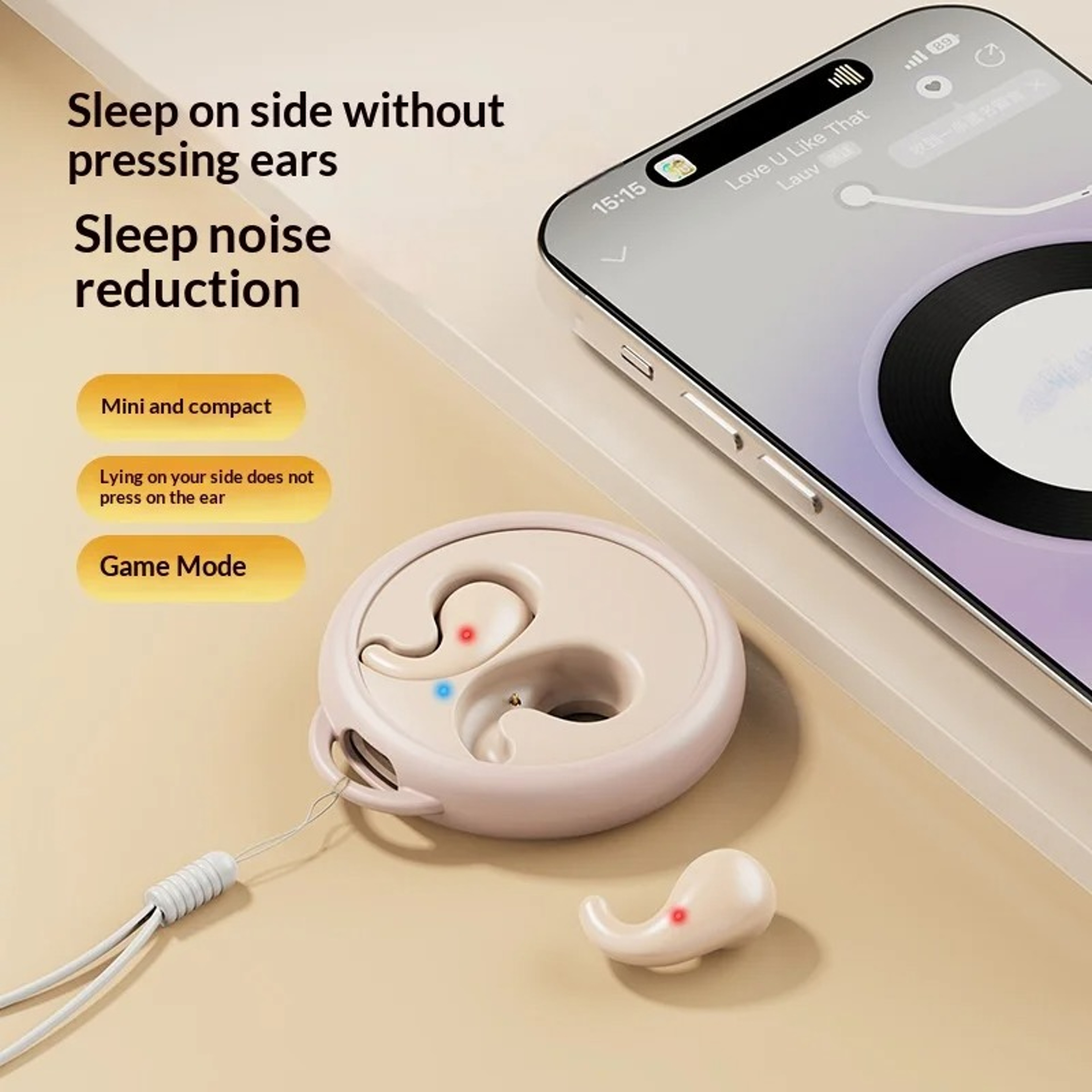 Invisible Sleep Earphones Soft Noise Reduction Earbuds for Comfortable Sleeping and Daily Use – view 2
