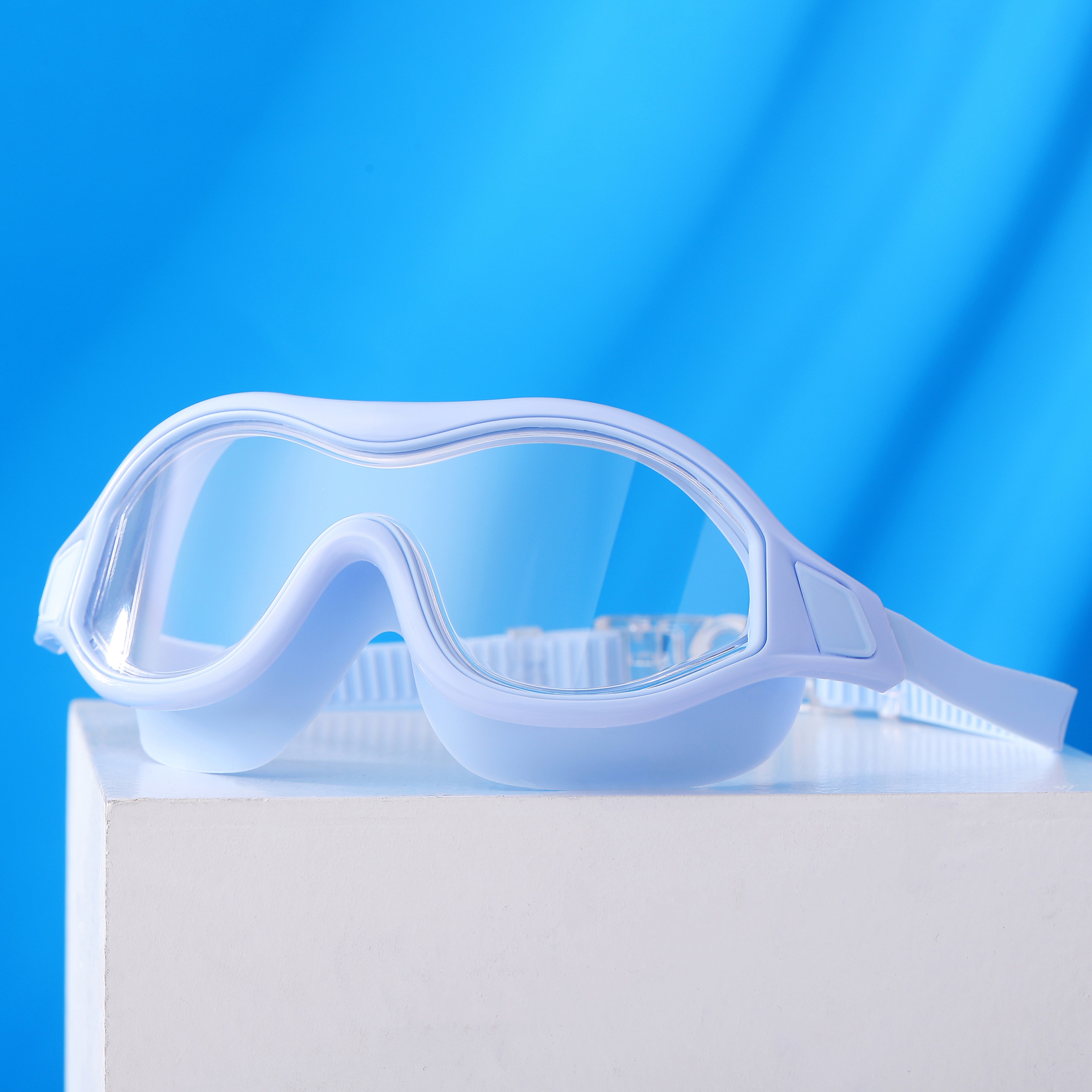 Large Frame Anti Fog Swimming Goggles For Adults Waterproof Swim Glasses 2