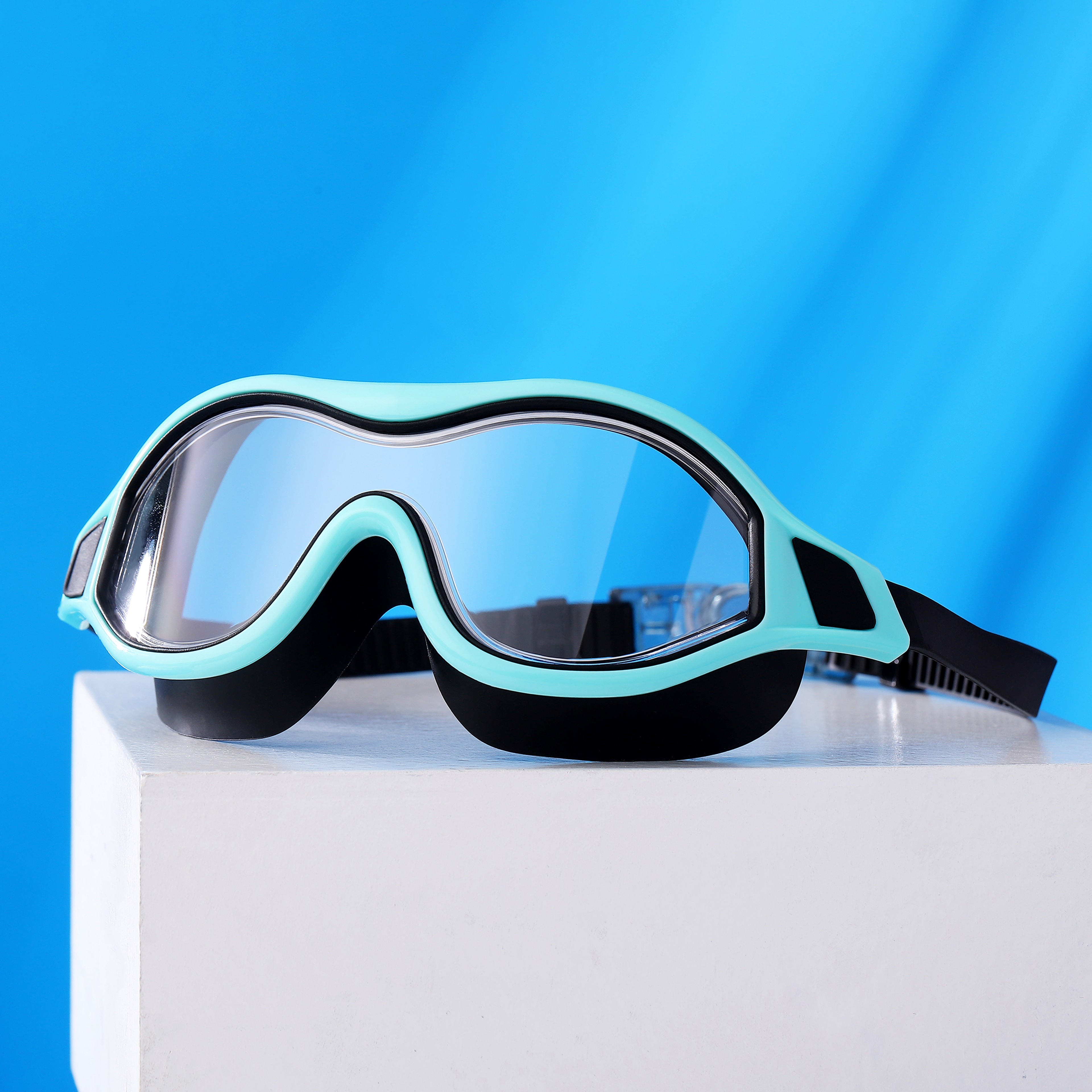 Large Frame Anti Fog Swimming Goggles For Adults Waterproof Swim Glasses 3