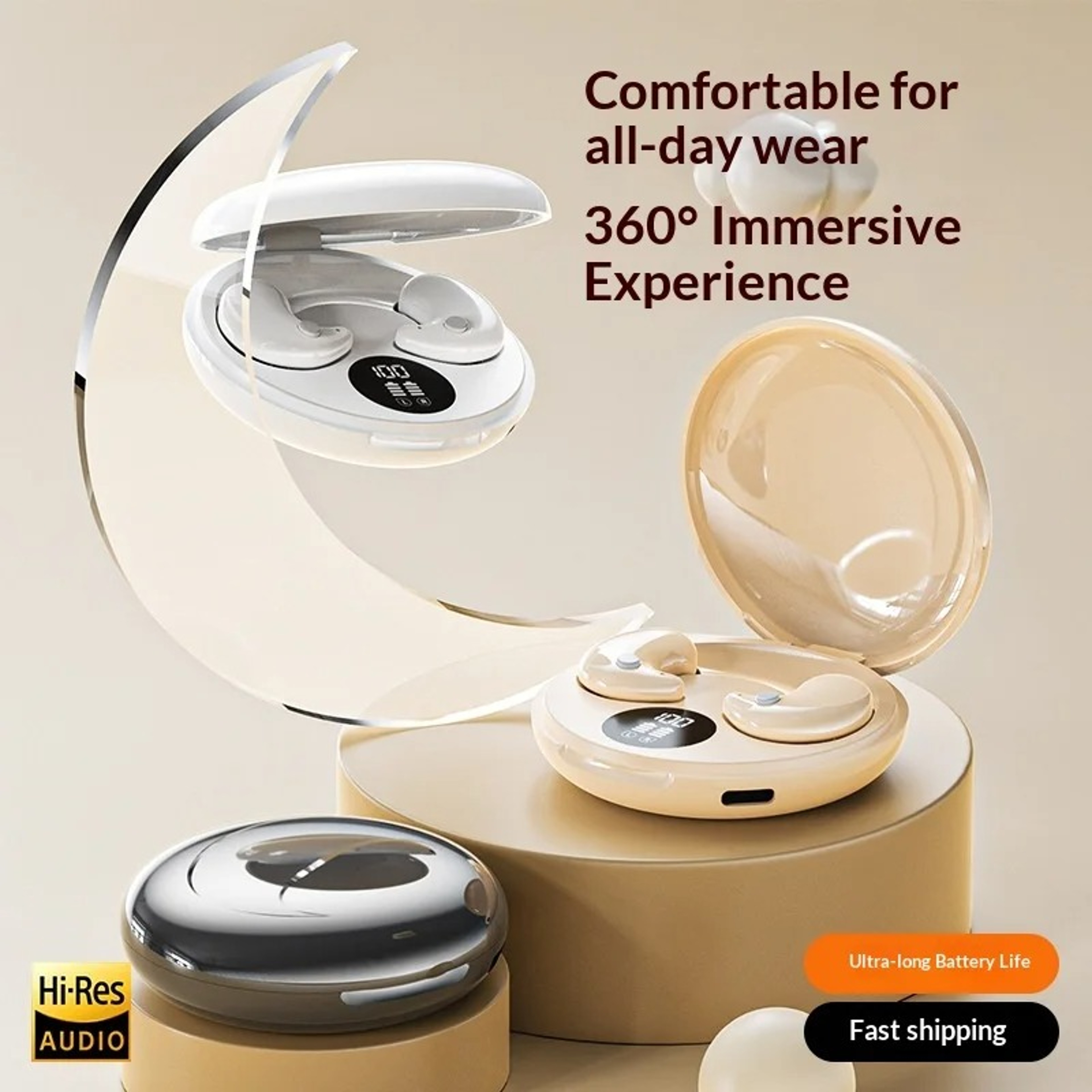 Ultra Comfort Sleep Earphones for Side Sleepers with Wireless Low Pressure Fit – view 6
