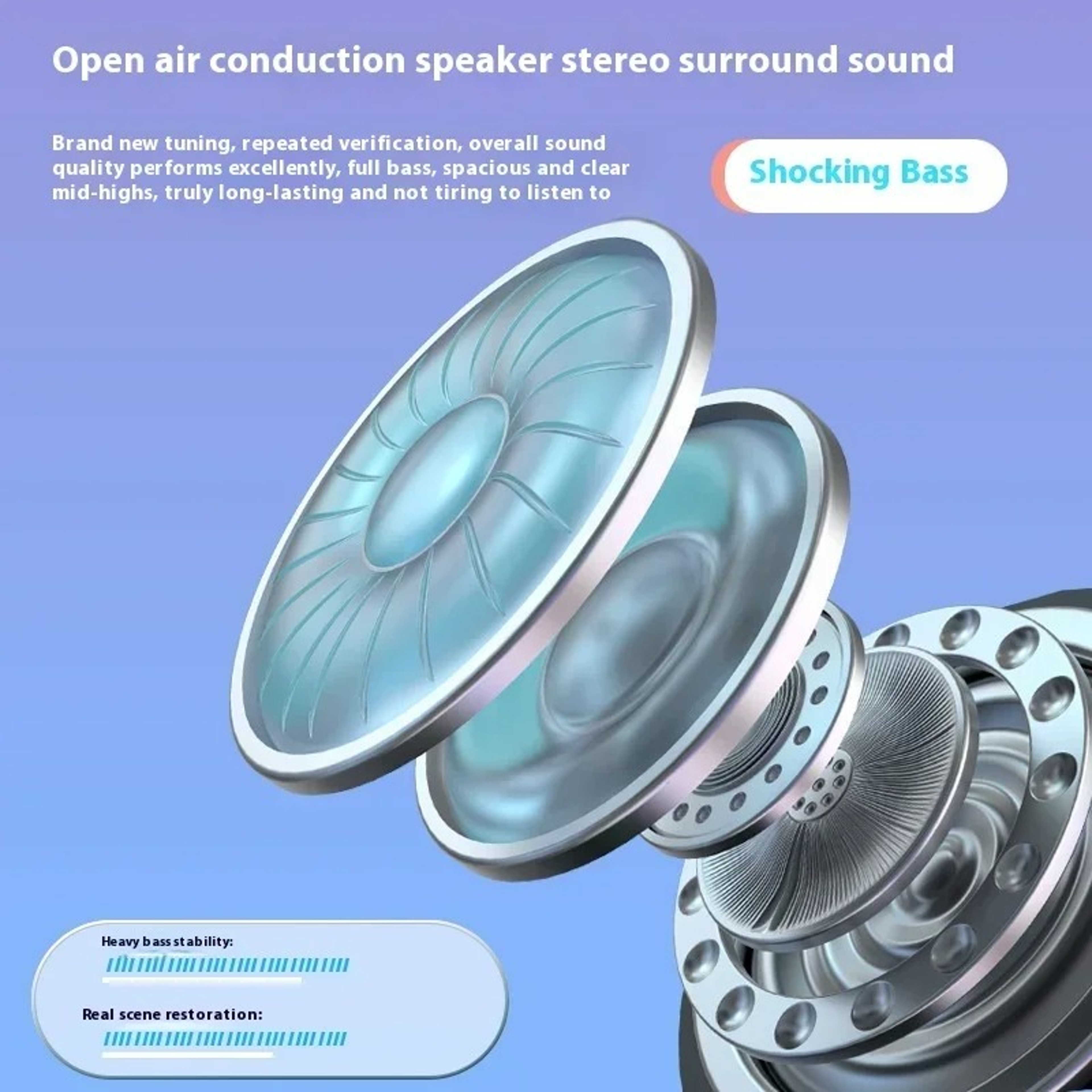 Open Air Conduction Bluetooth Wireless Sport Earphones with HiFi Stereo Sound – view 4
