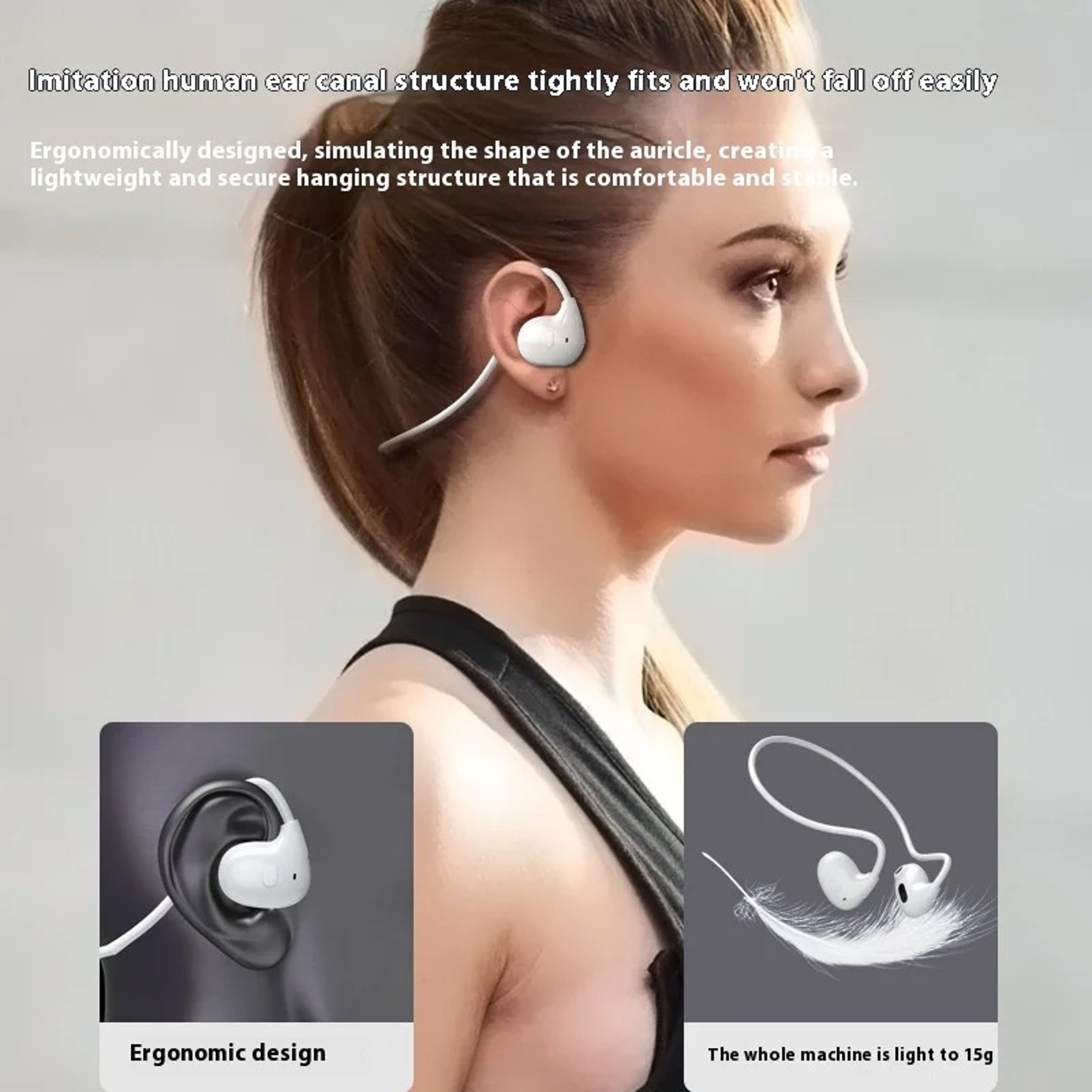 Open Air Conduction Bluetooth Wireless Sport Earphones with HiFi Stereo Sound – view 5