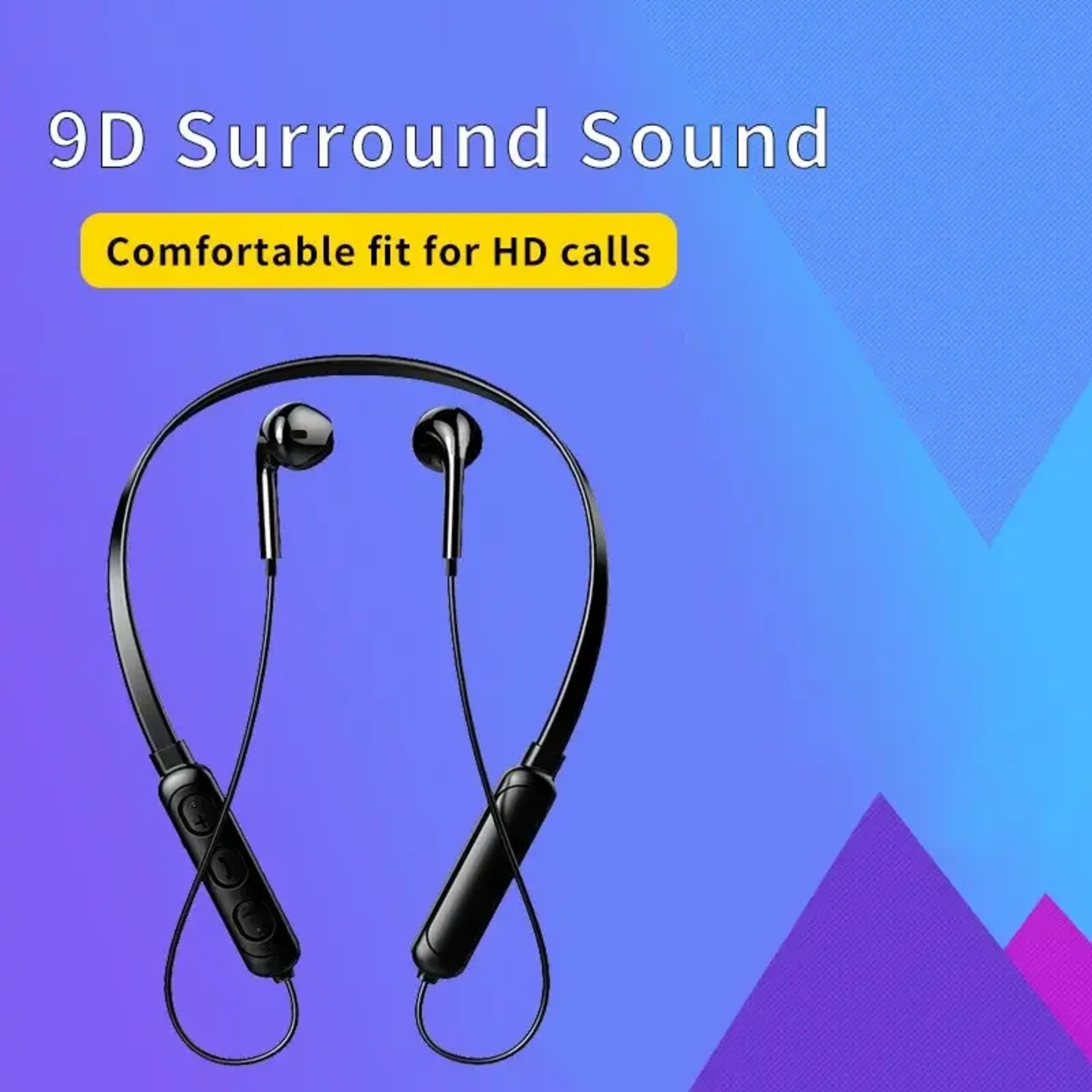 Wireless Bluetooth Neckband Earphones With Mic Stereo Sound Headset 1