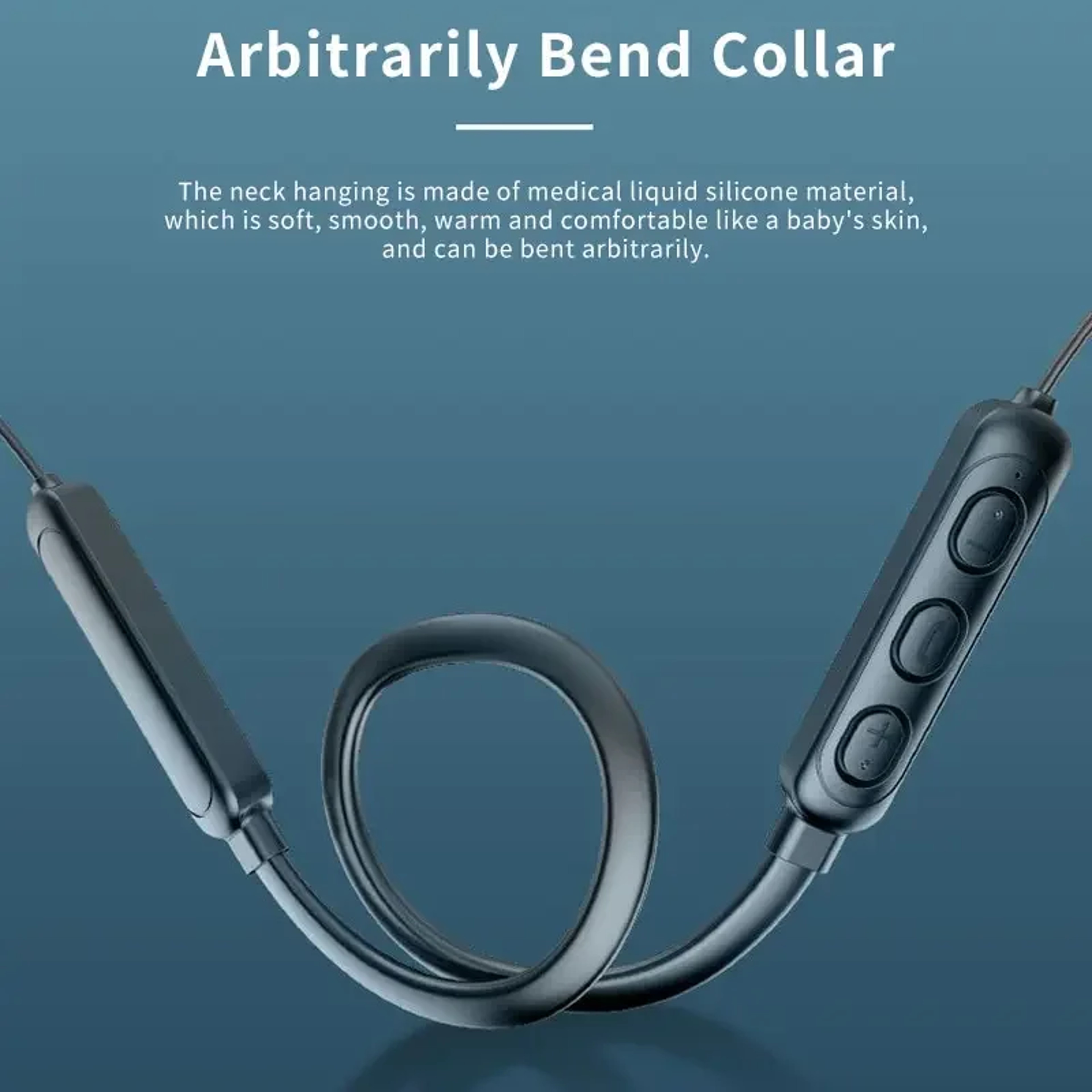 Wireless Bluetooth Neckband Earphones With Mic Stereo Sound Headset 3