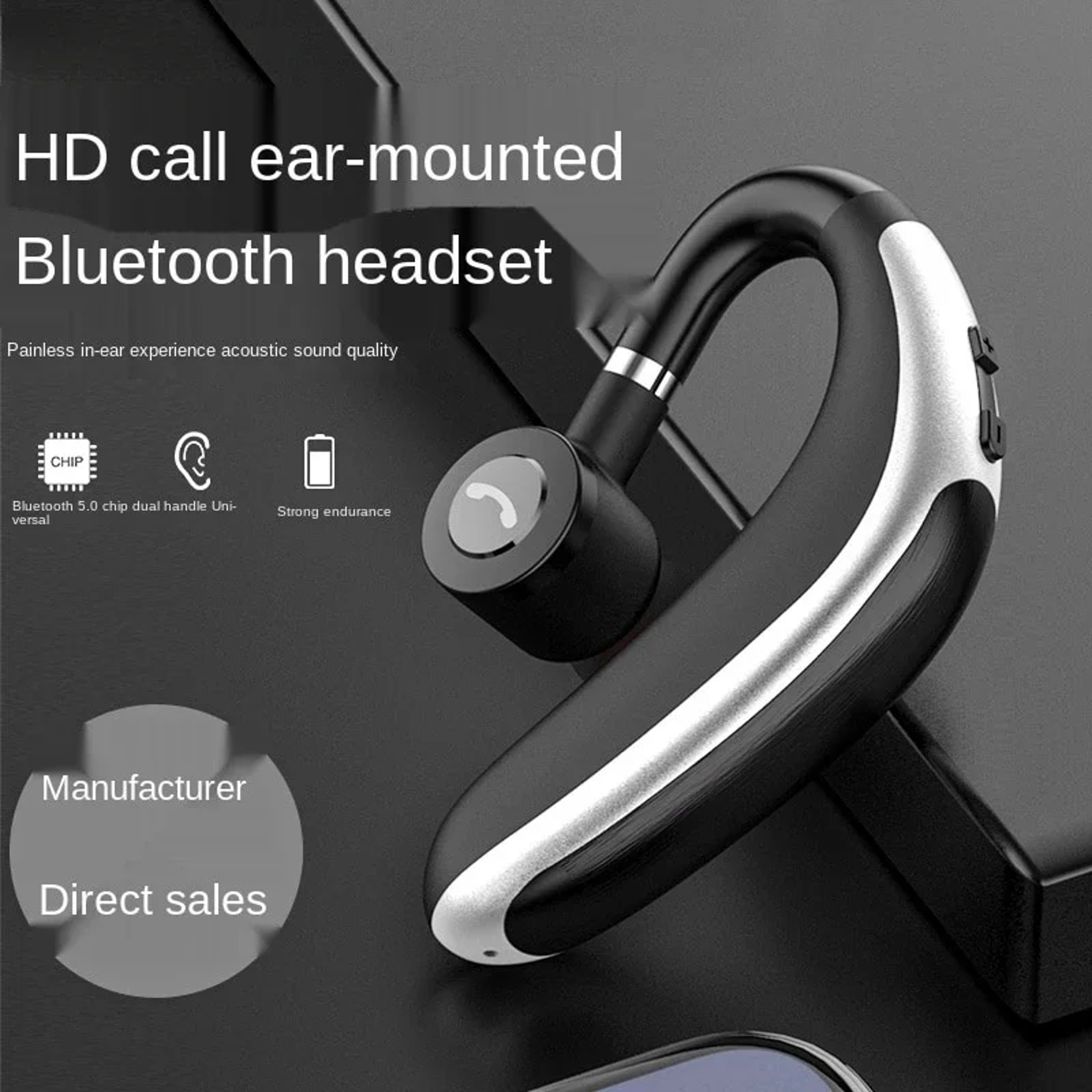 ClearCall Bluetooth Wireless Headset with Dual Mic Noise Reduction – view 3