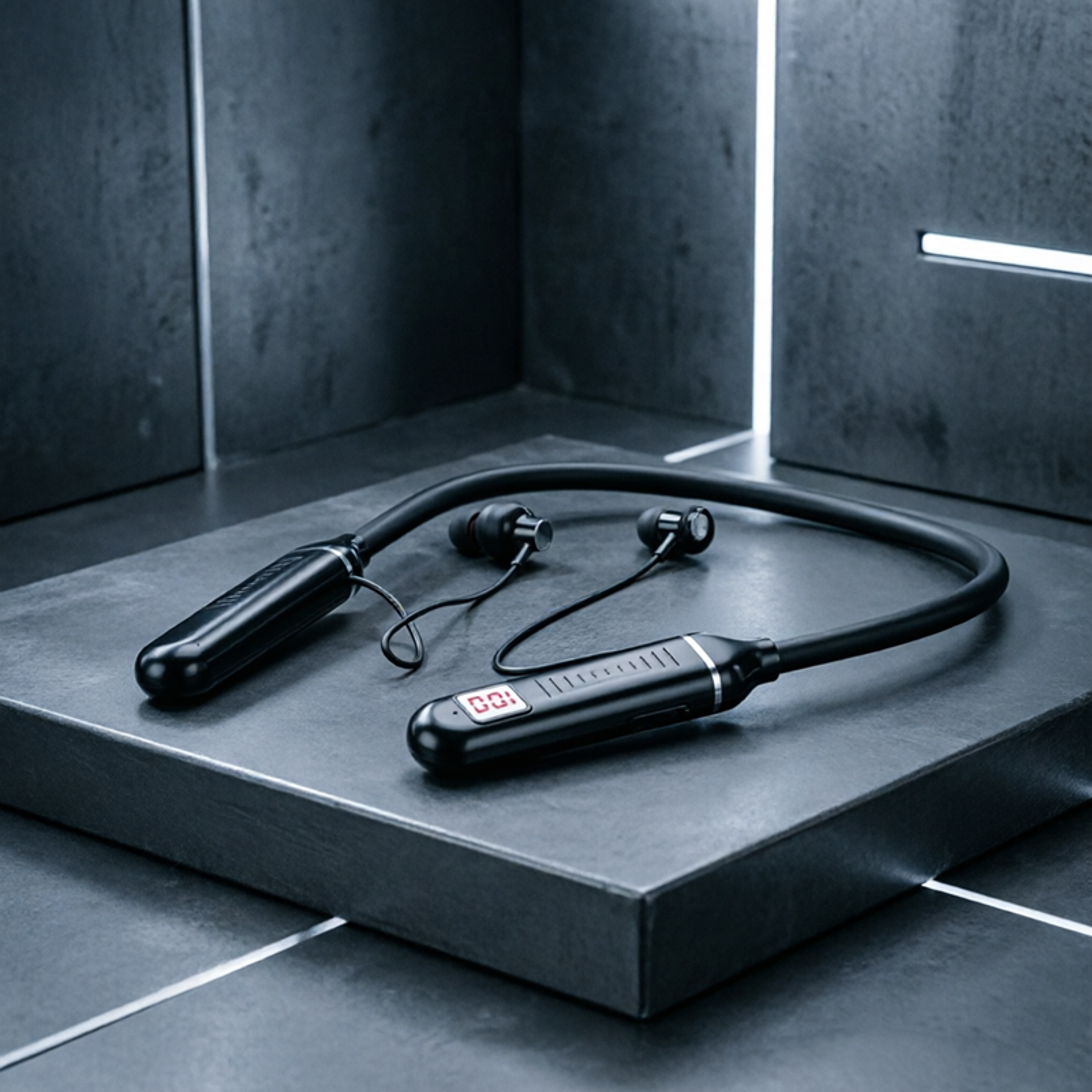 Bluetooth Wireless Neckband Earphones with Noise Cancelling Mic Sport Waterproof Headset – view 1