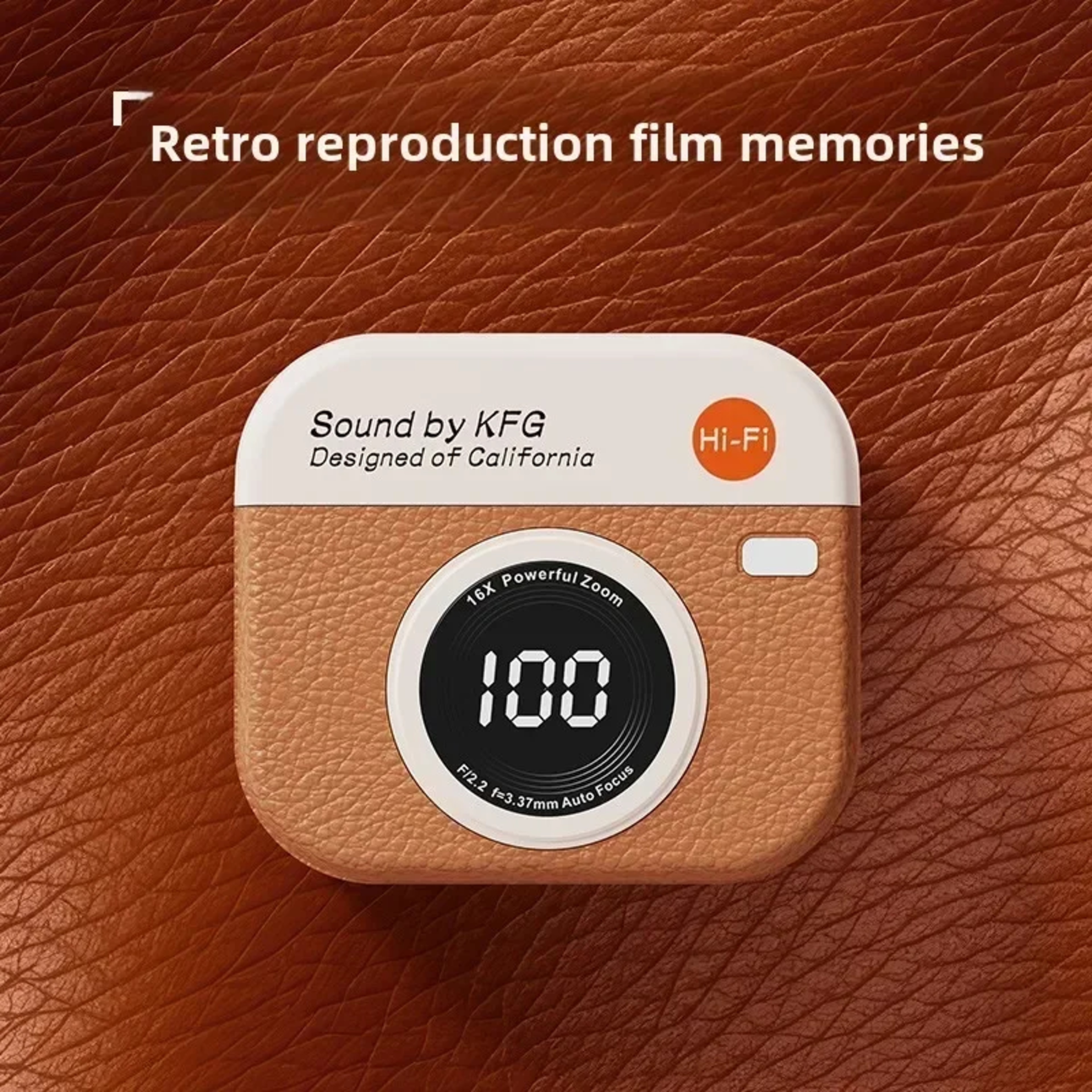 Retro Camera Style Wireless Bluetooth Earbuds with Noise Reduction and Gaming Audio – view 3