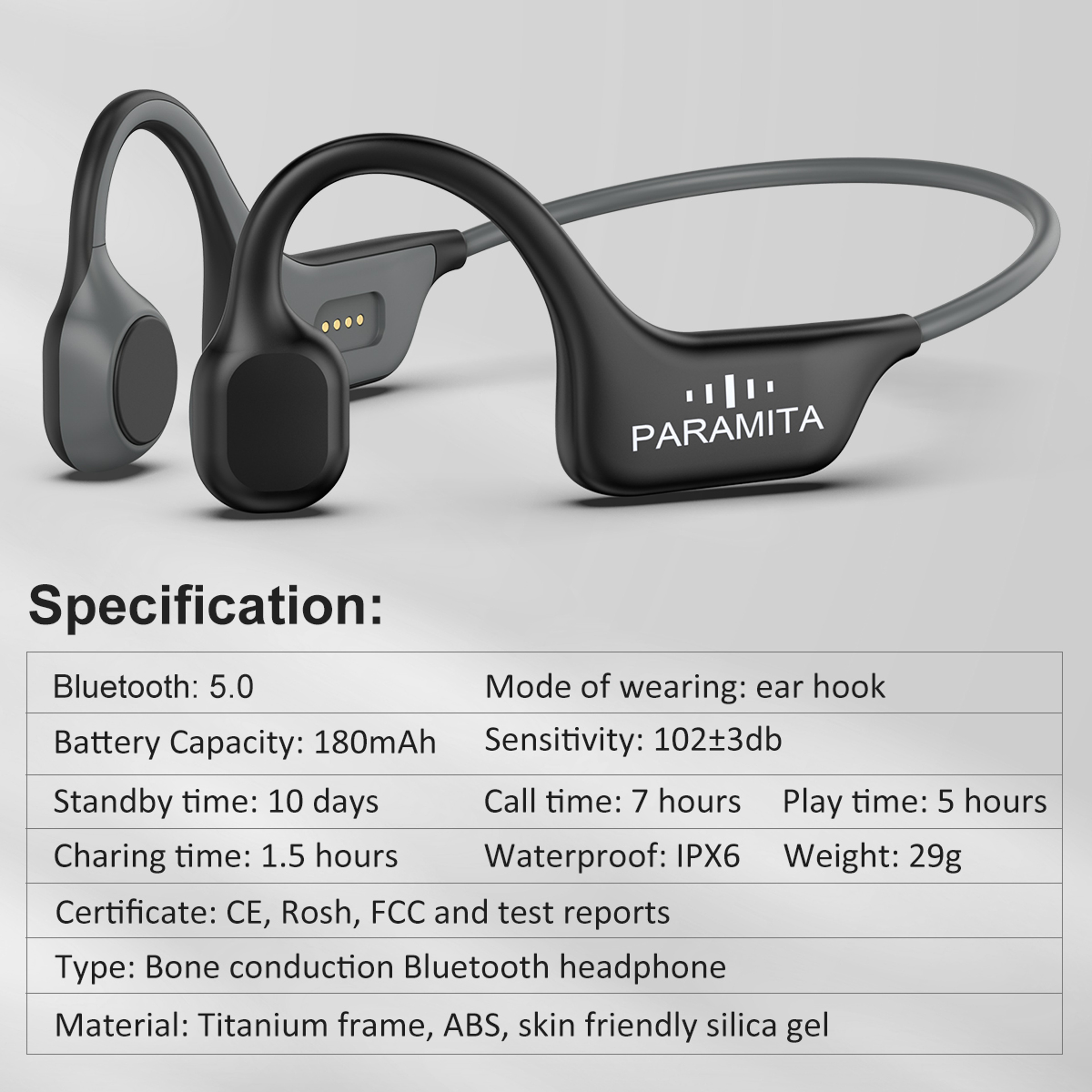 Bone Conduction Headphones Wireless Bluetooth Sport Headset Waterproof with Mic – view 5