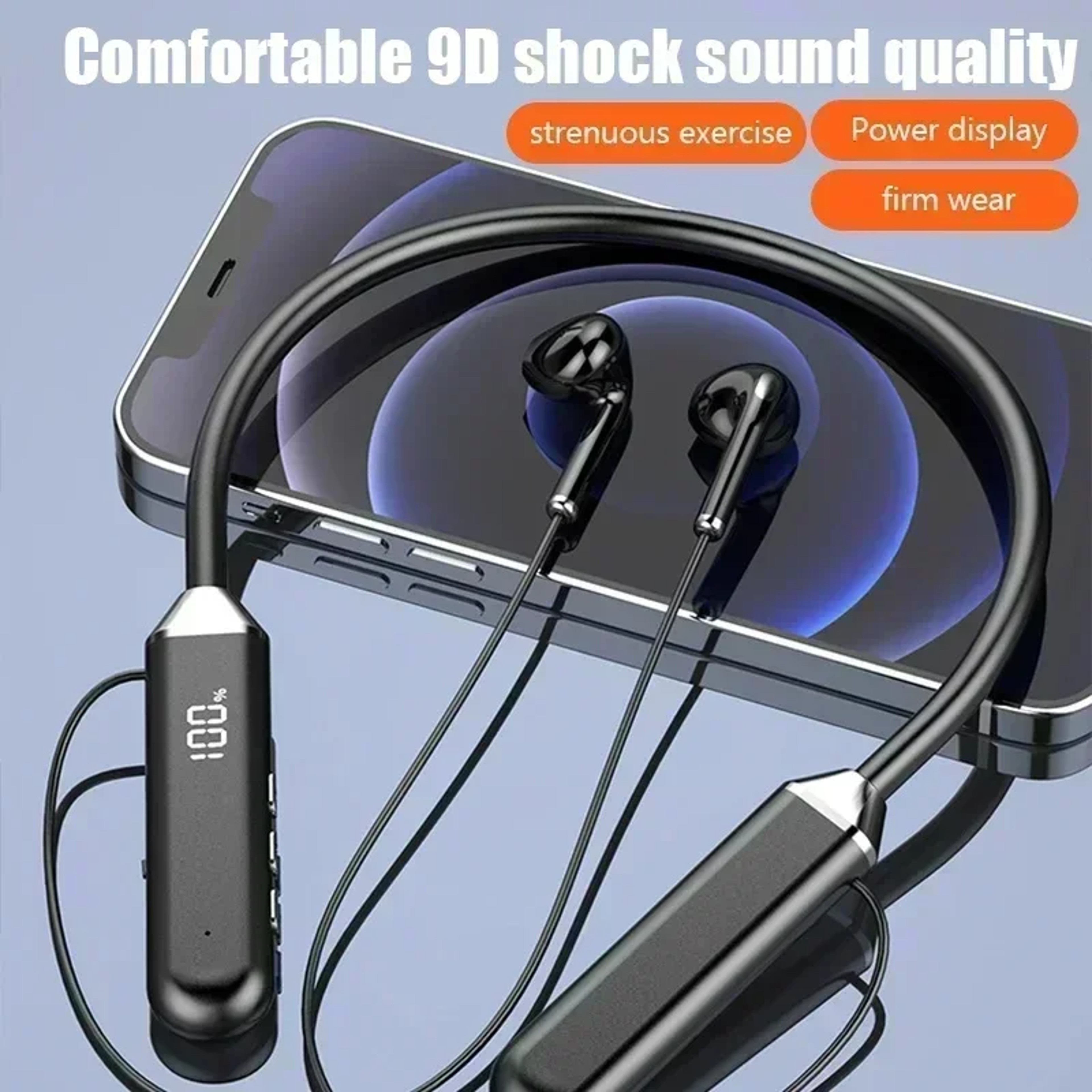 PulsePro Wireless Sports Earbuds With Adjustable Secure Fit Hooks For Running And Workouts 1