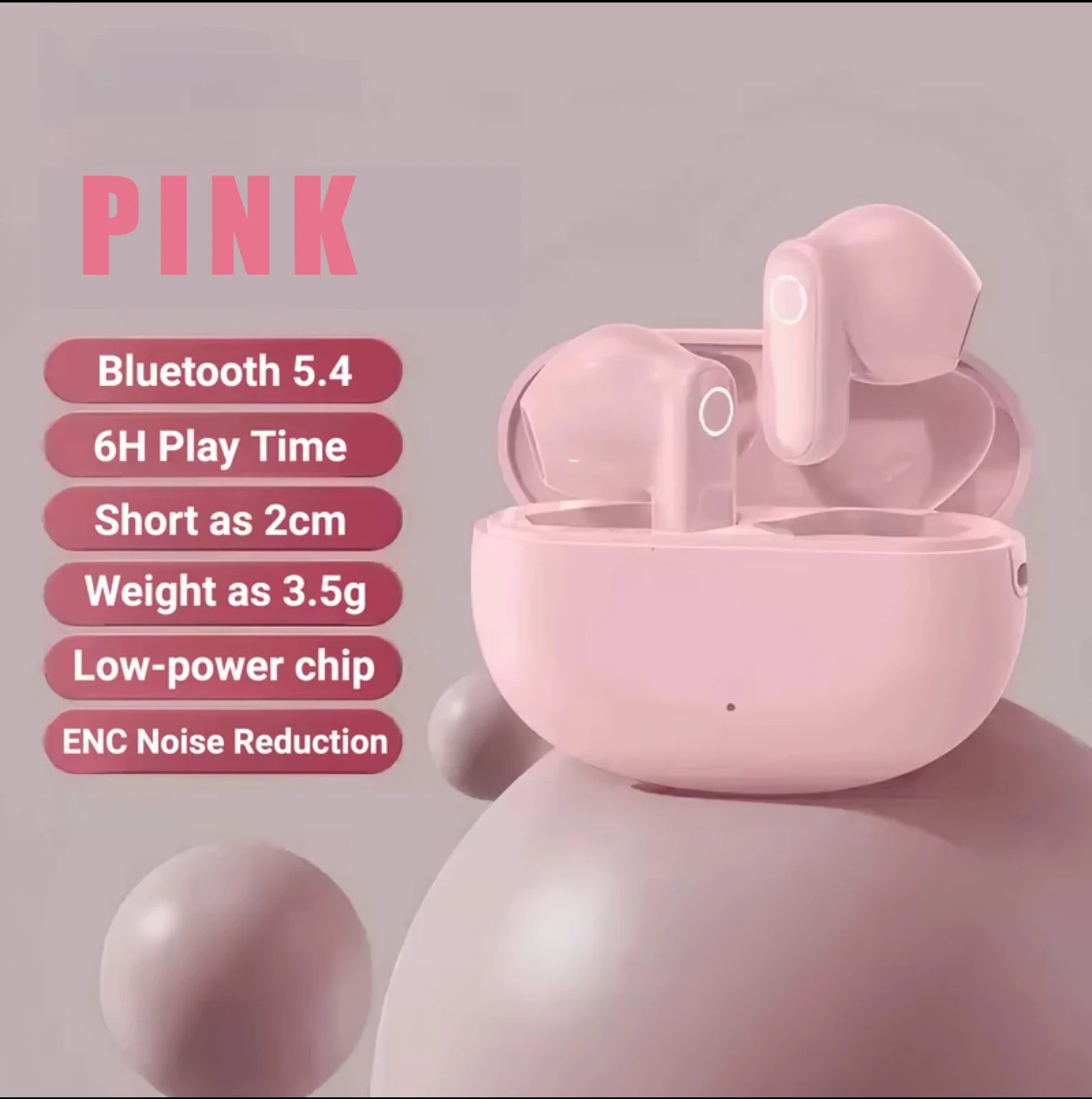 Wireless Bluetooth Earbuds with Memory Foam Comfort Cushions Premium Headphones – view 7