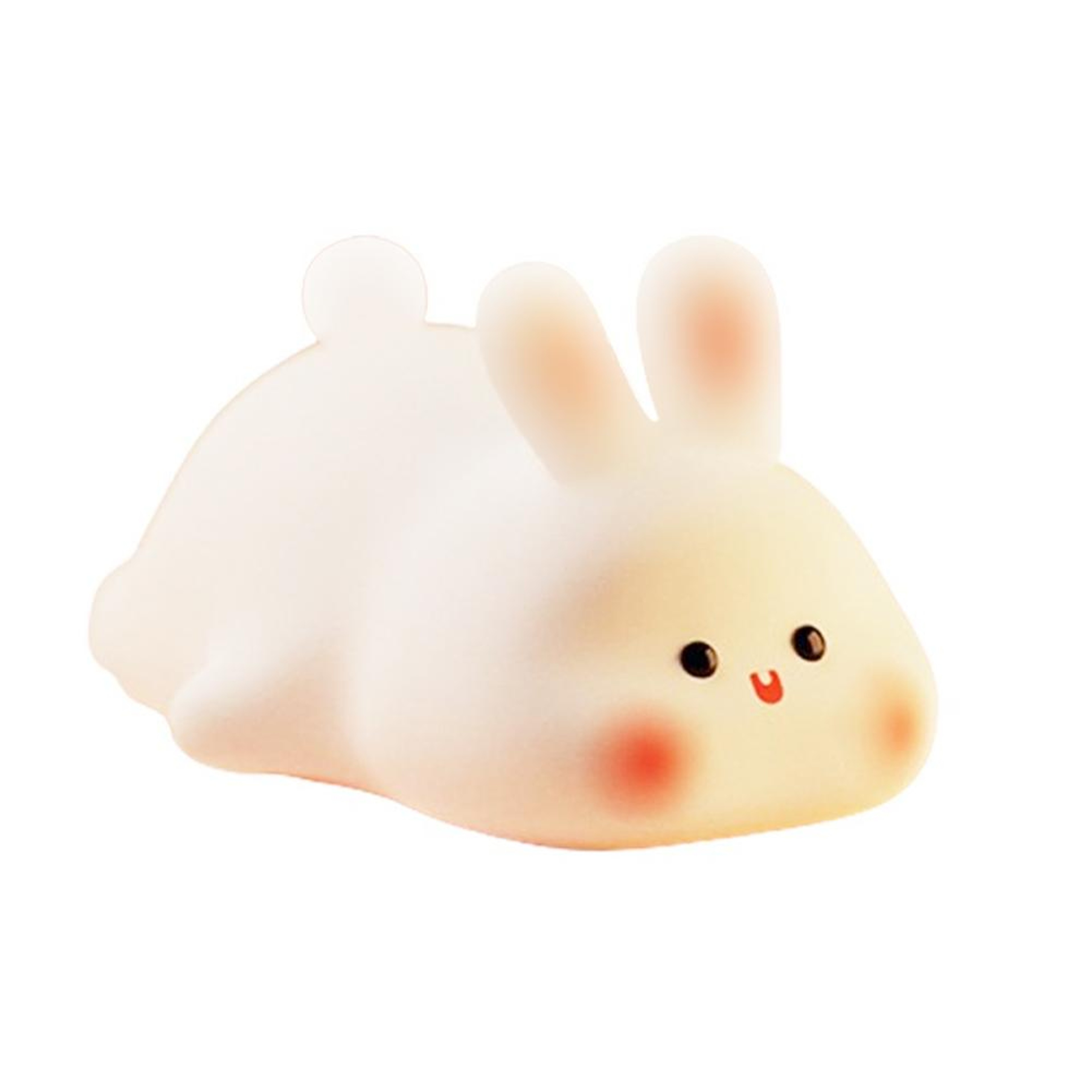 Cute Rabbit Silicone LED Night Light Rechargeable Tap Control Bedroom Lamp – view 9