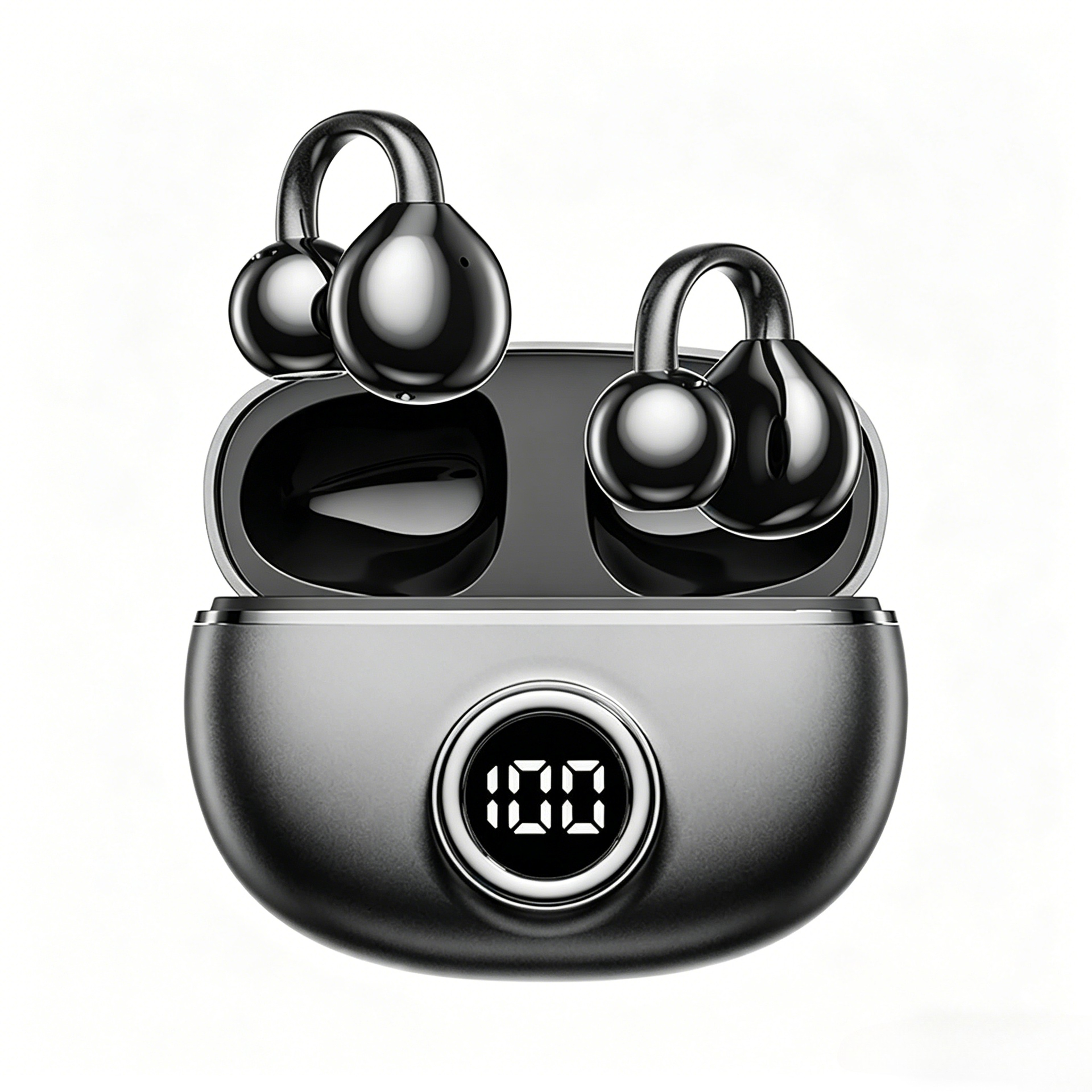Open Ear Clip Bluetooth Earphones with LED Display Lightweight Wireless Headset – view 8