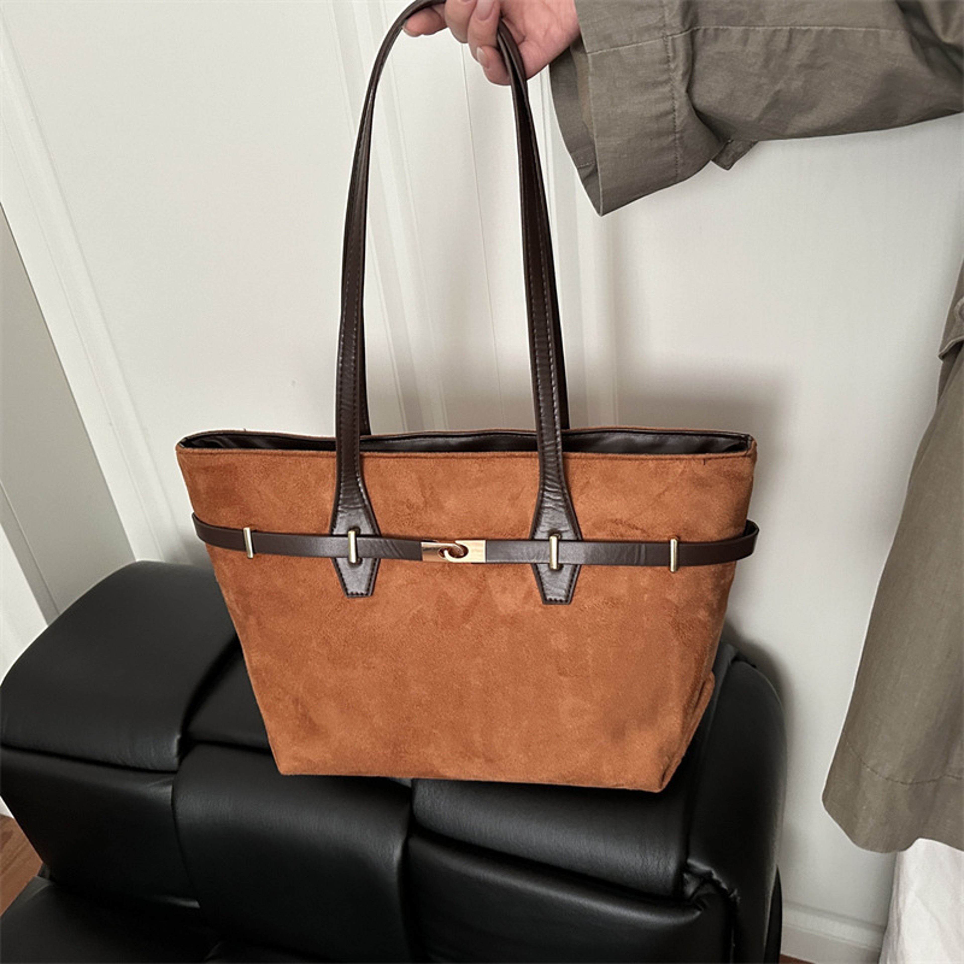 Leopard Print Tote Bag For Women Spacious Work Shoulder Handbag 3