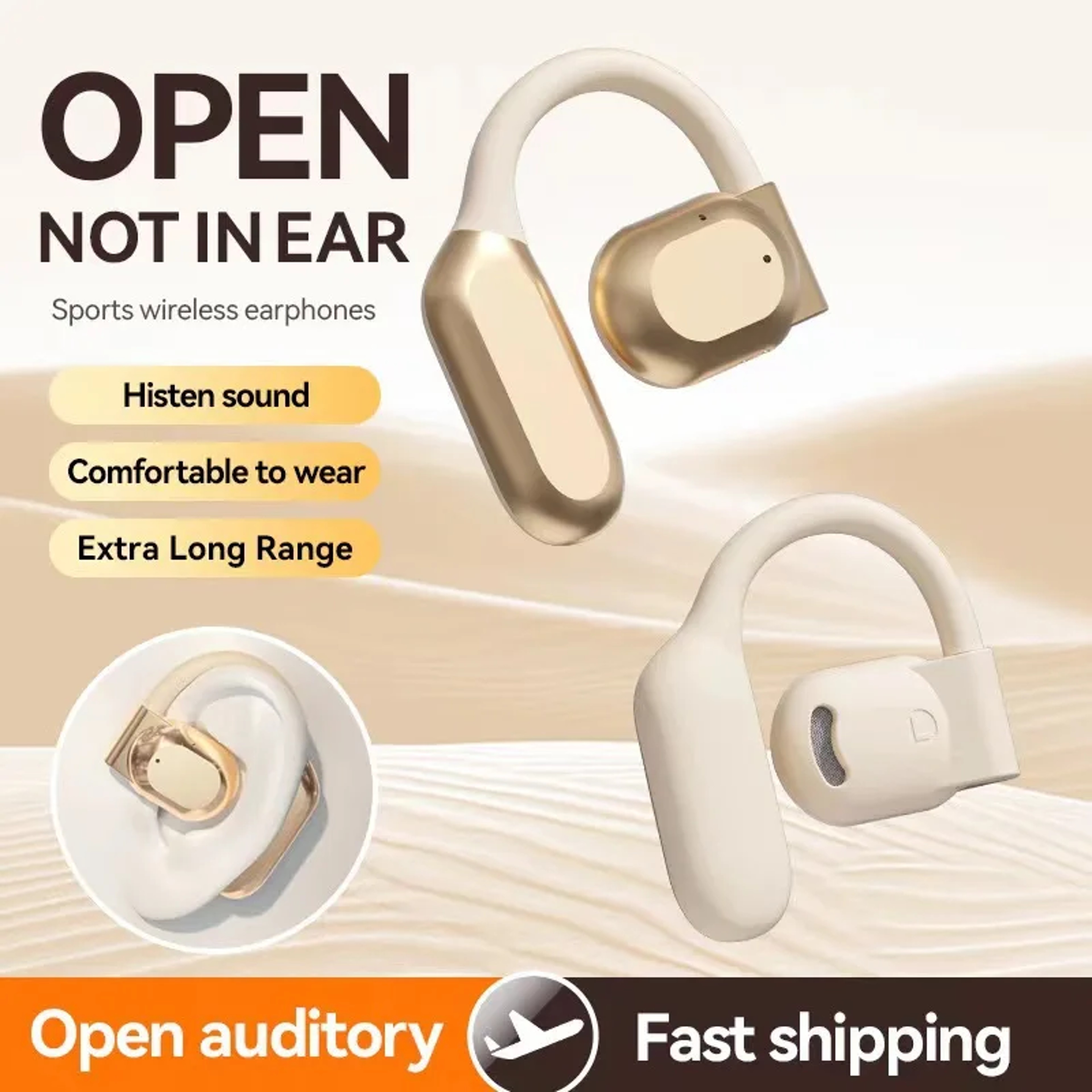 Open Ear Bluetooth Earbuds with LED Display and Ear Hooks – view 5