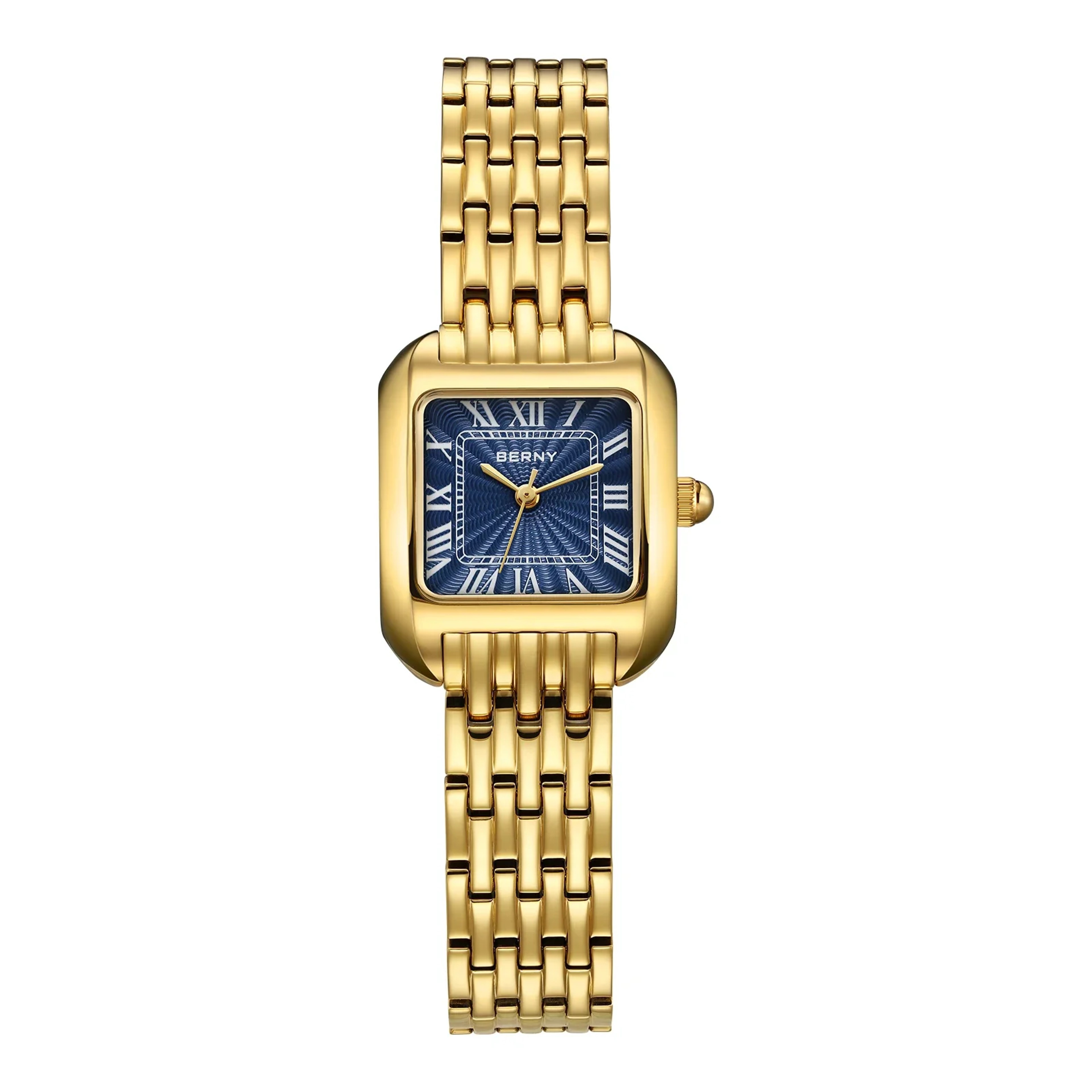 Elegant Square Gold Watch For Women Stainless Steel Quartz Ladies Watch 7