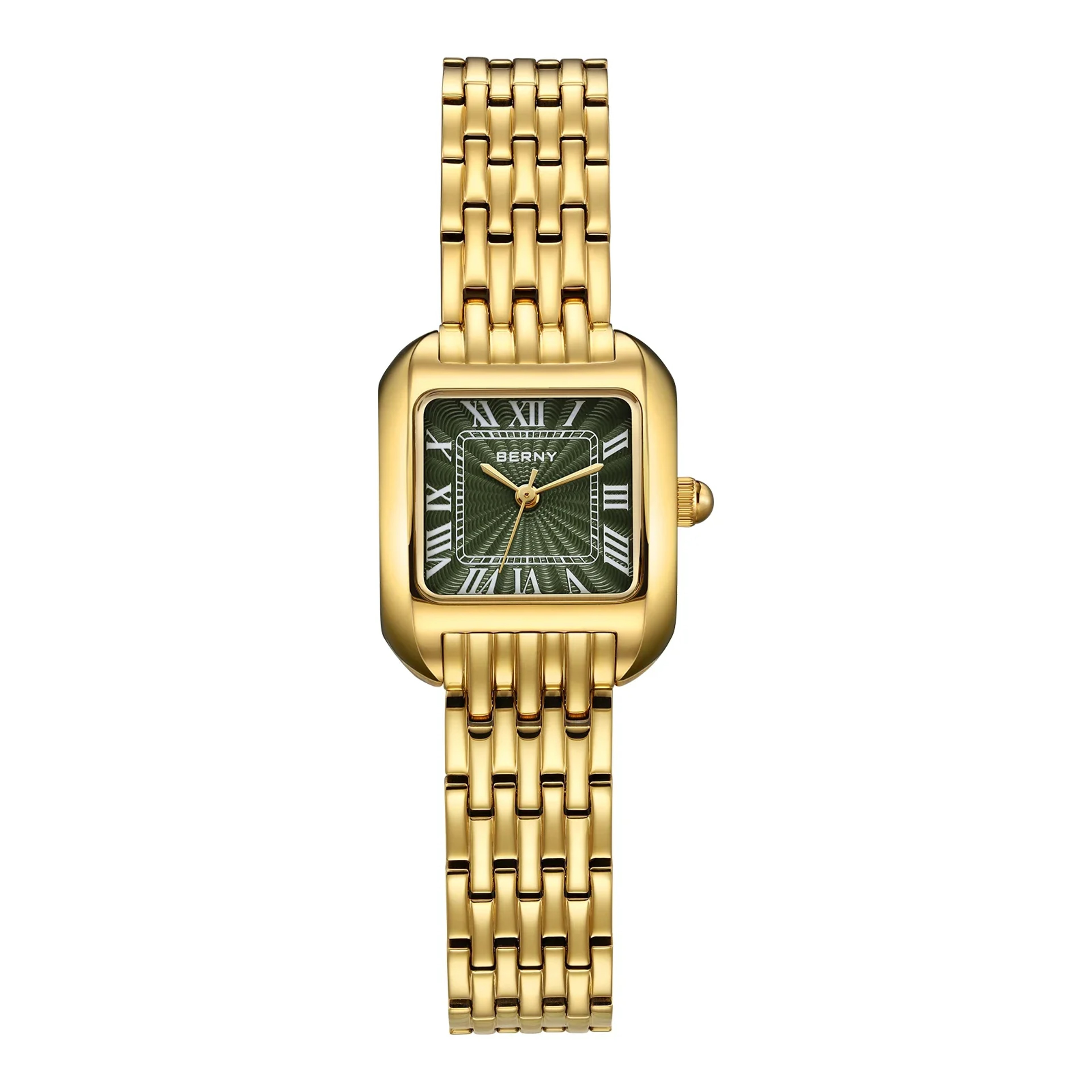 Elegant Square Gold Watch For Women Stainless Steel Quartz Ladies Watch 8