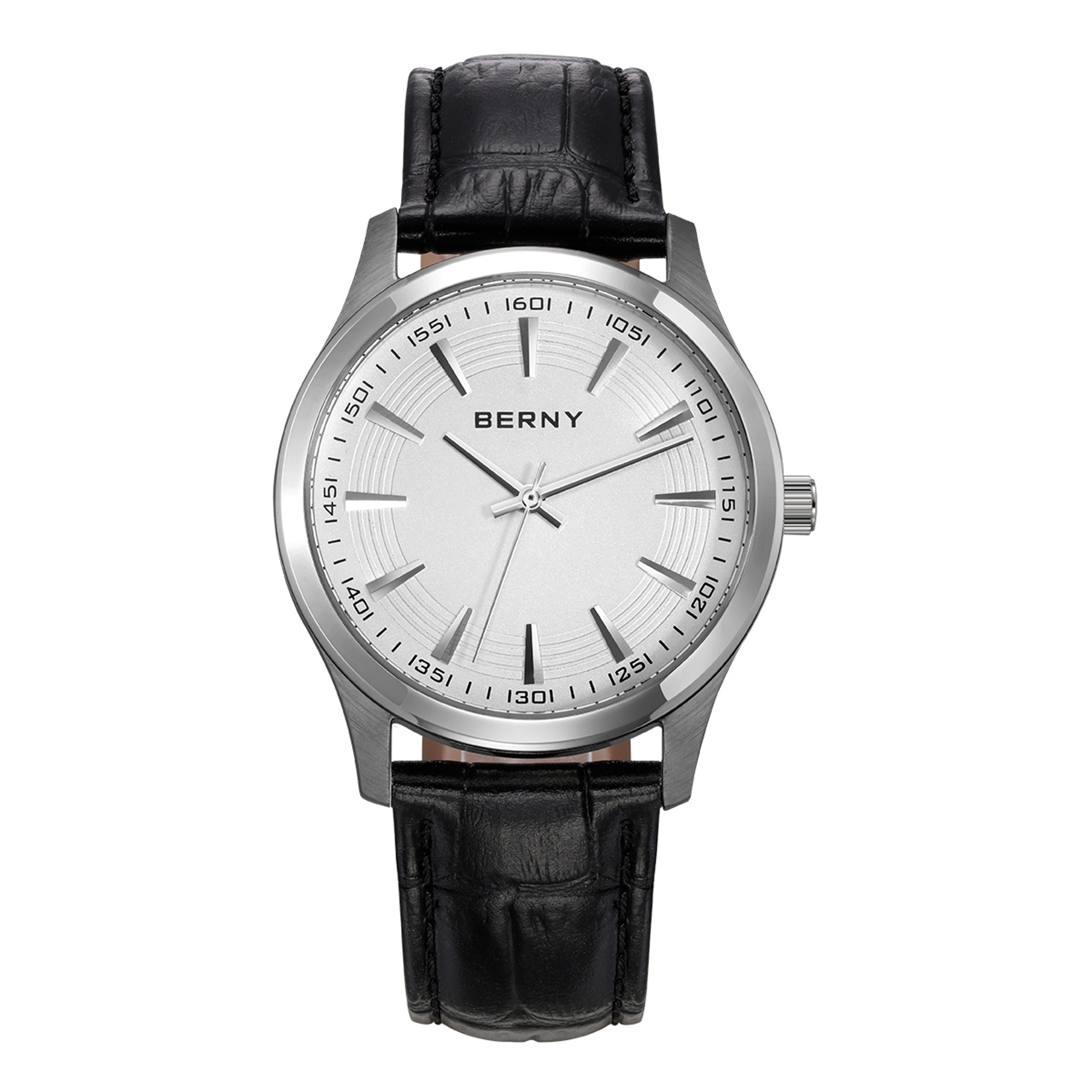 Lightweight Mens Quartz Watch Stainless Steel Case Business Dress Wristwatch 6