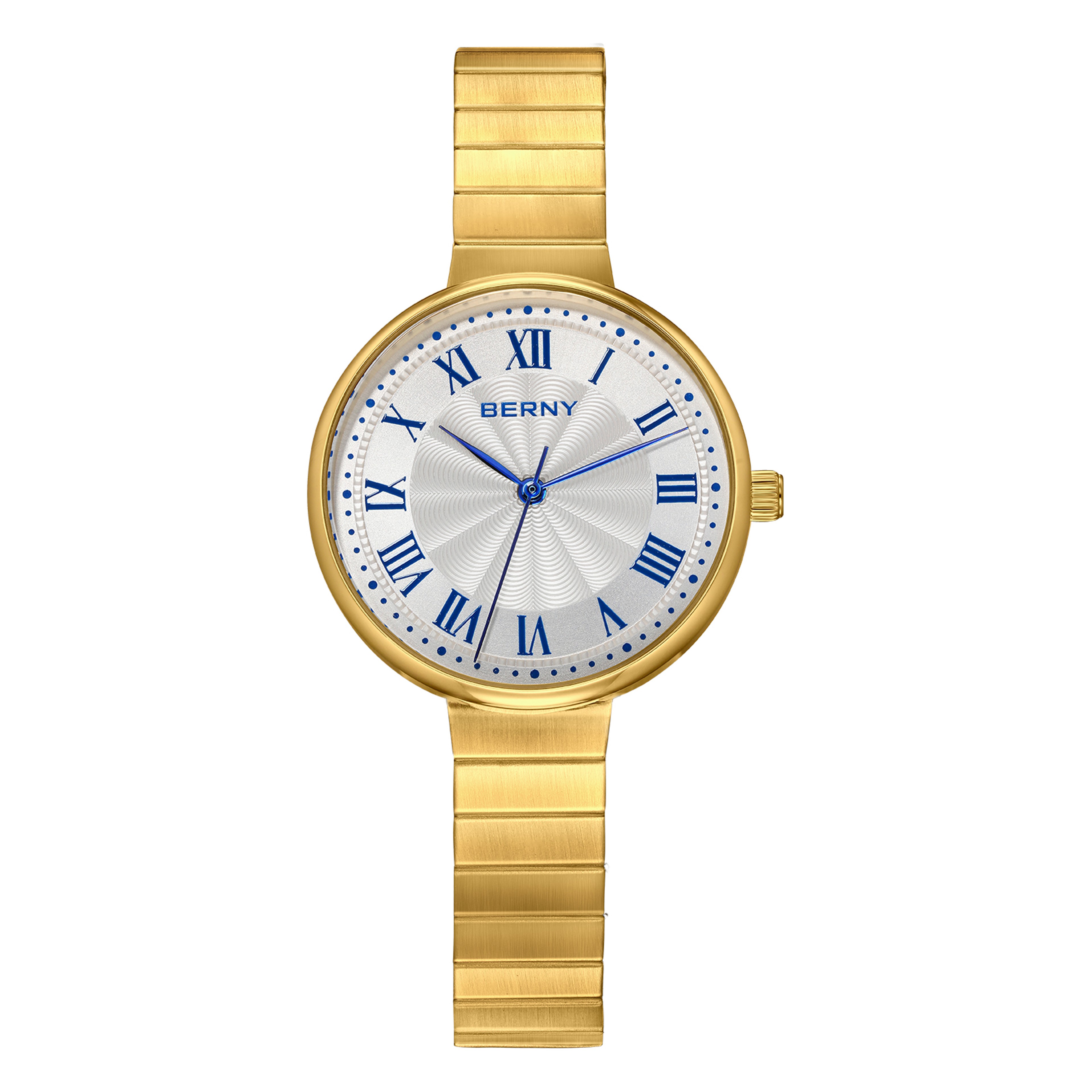 Elegant Womens Gold Quartz Watch Waterproof Stainless Steel Ladies Wristwatch 7