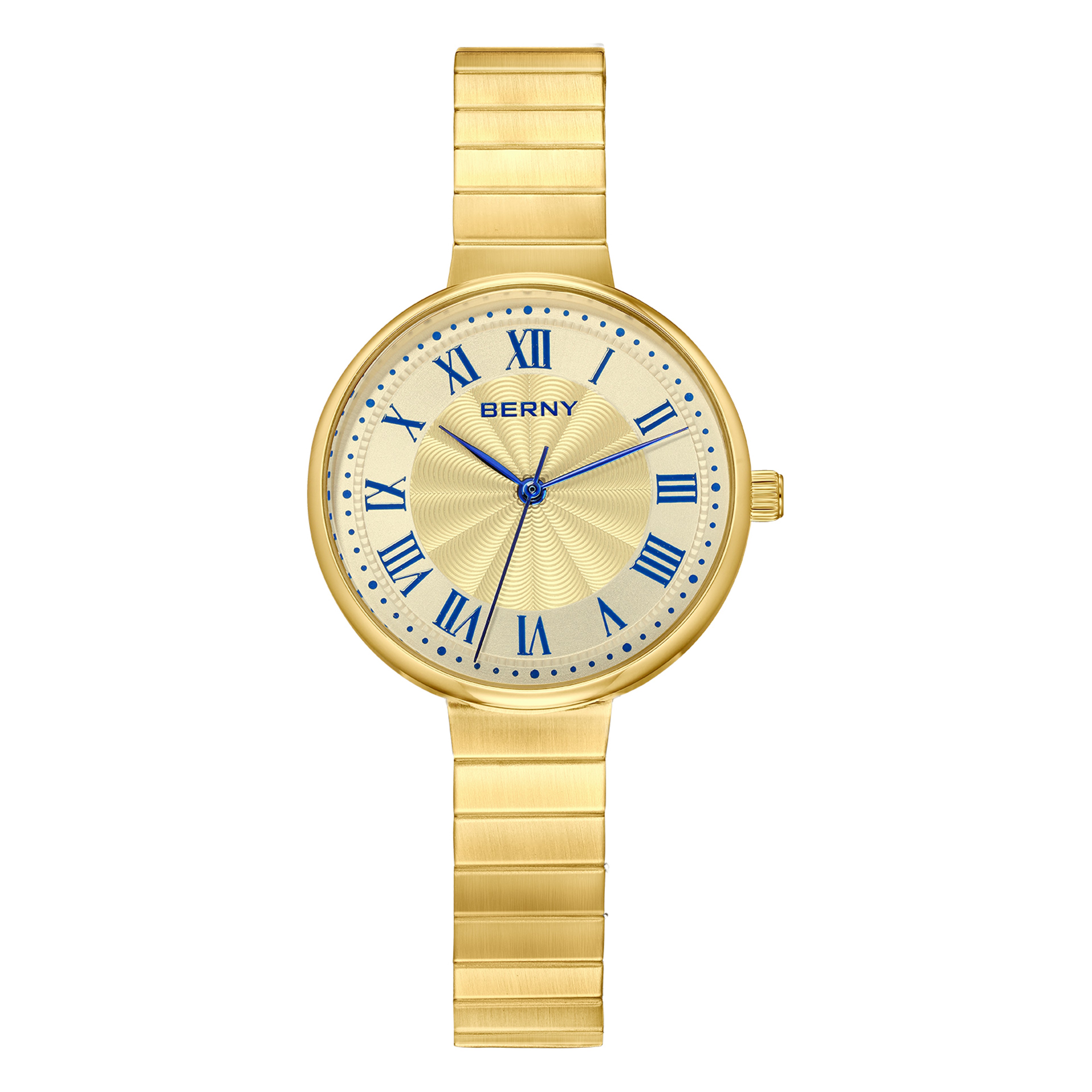 Elegant Womens Gold Quartz Watch Waterproof Stainless Steel Ladies Wristwatch 8