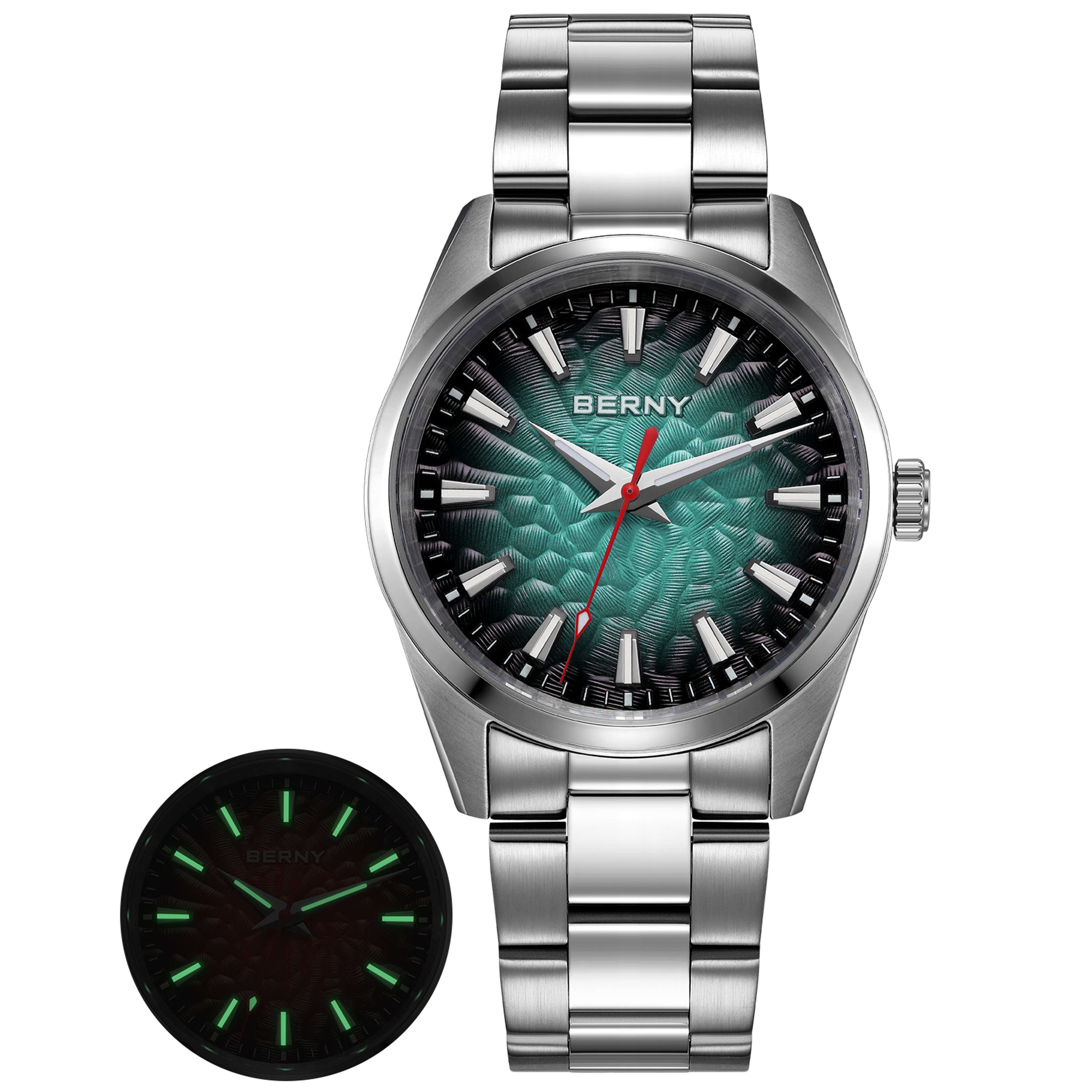 Sapphire Quartz Mens Watch Waterproof Stainless Steel Business Watch 11