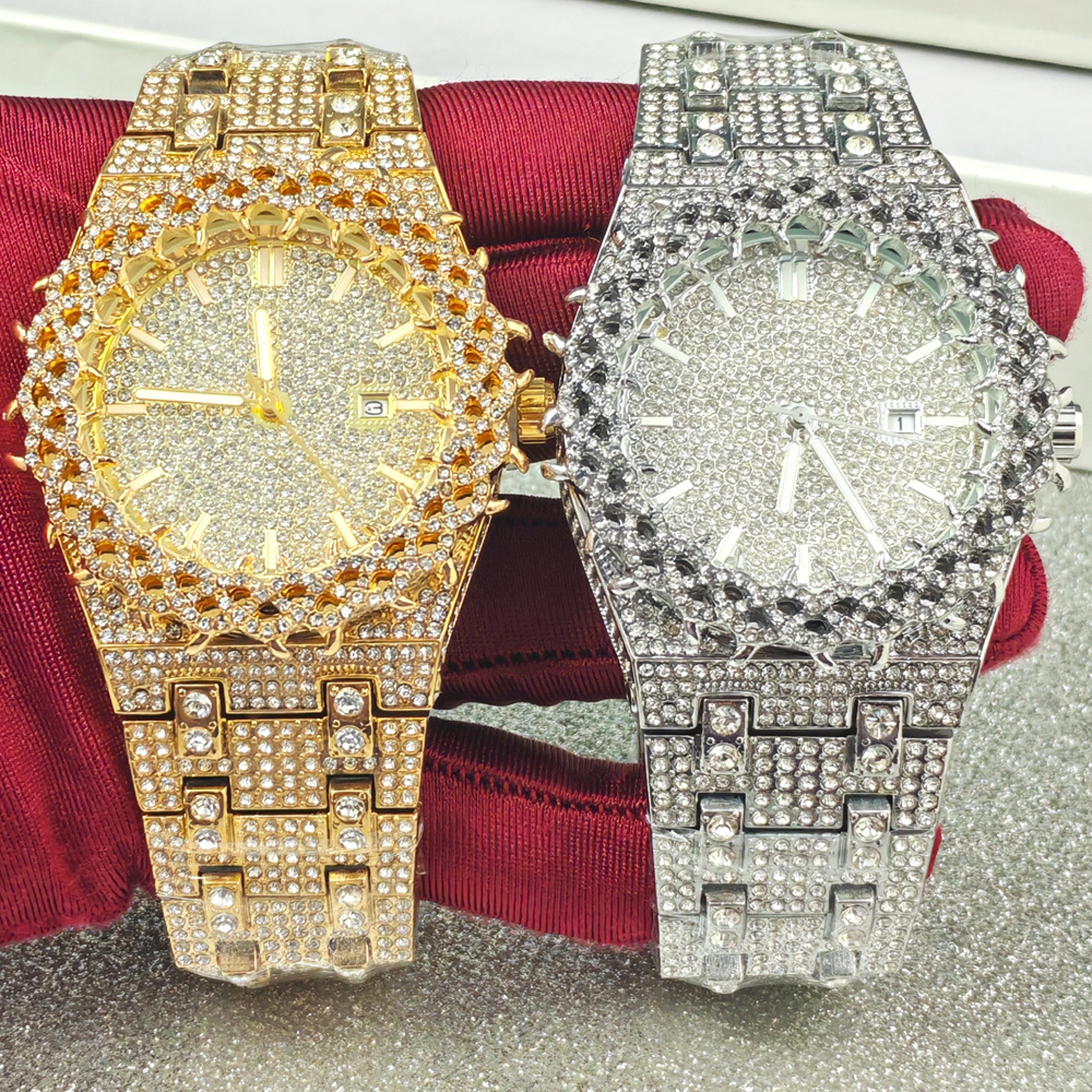 Iced Out Thorn Watch For Men Hip Hop Quartz Luxury Statement Timepiece 1