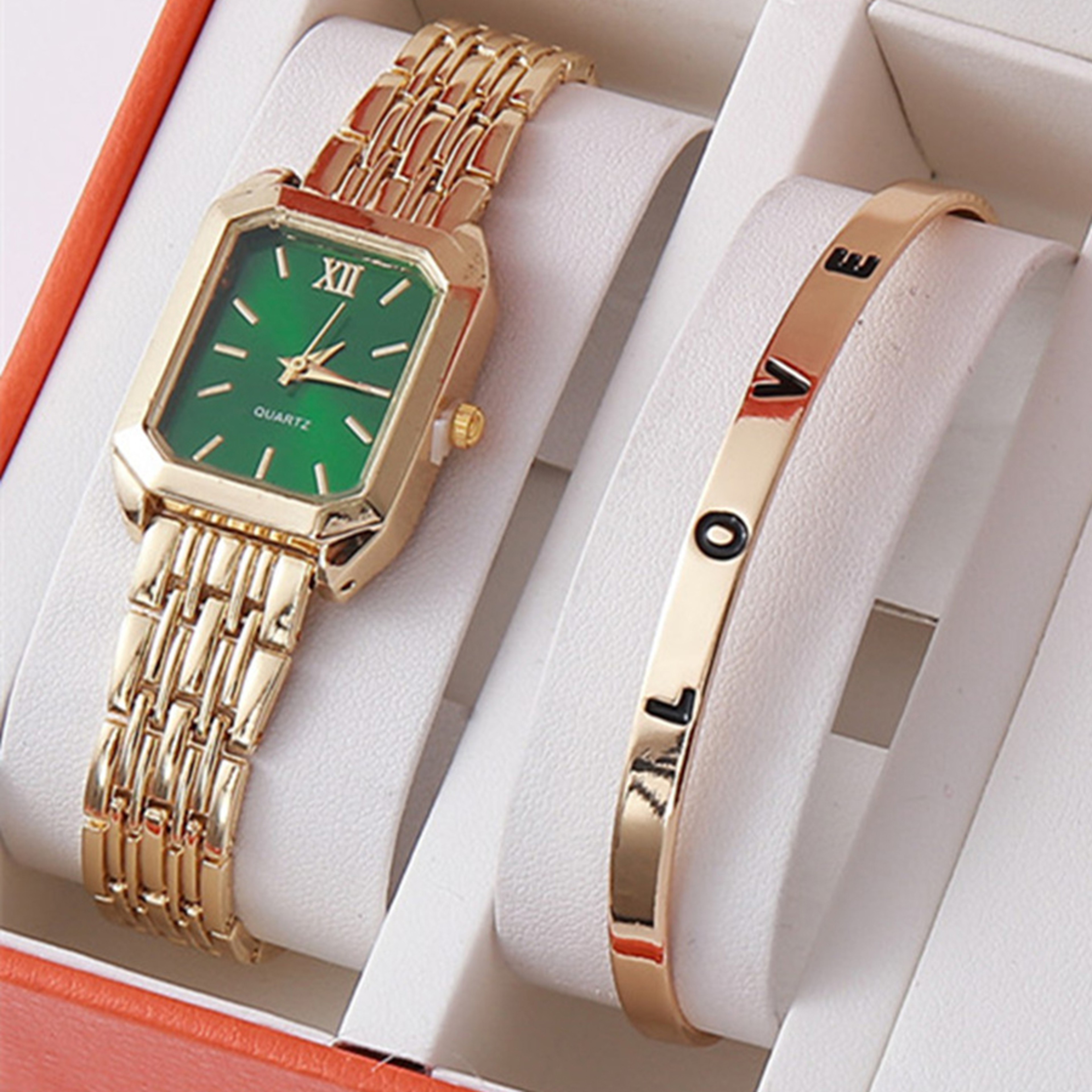 Elegant Womens Quartz Cuff Watch Bracelet Set For Business And Everyday Style 7