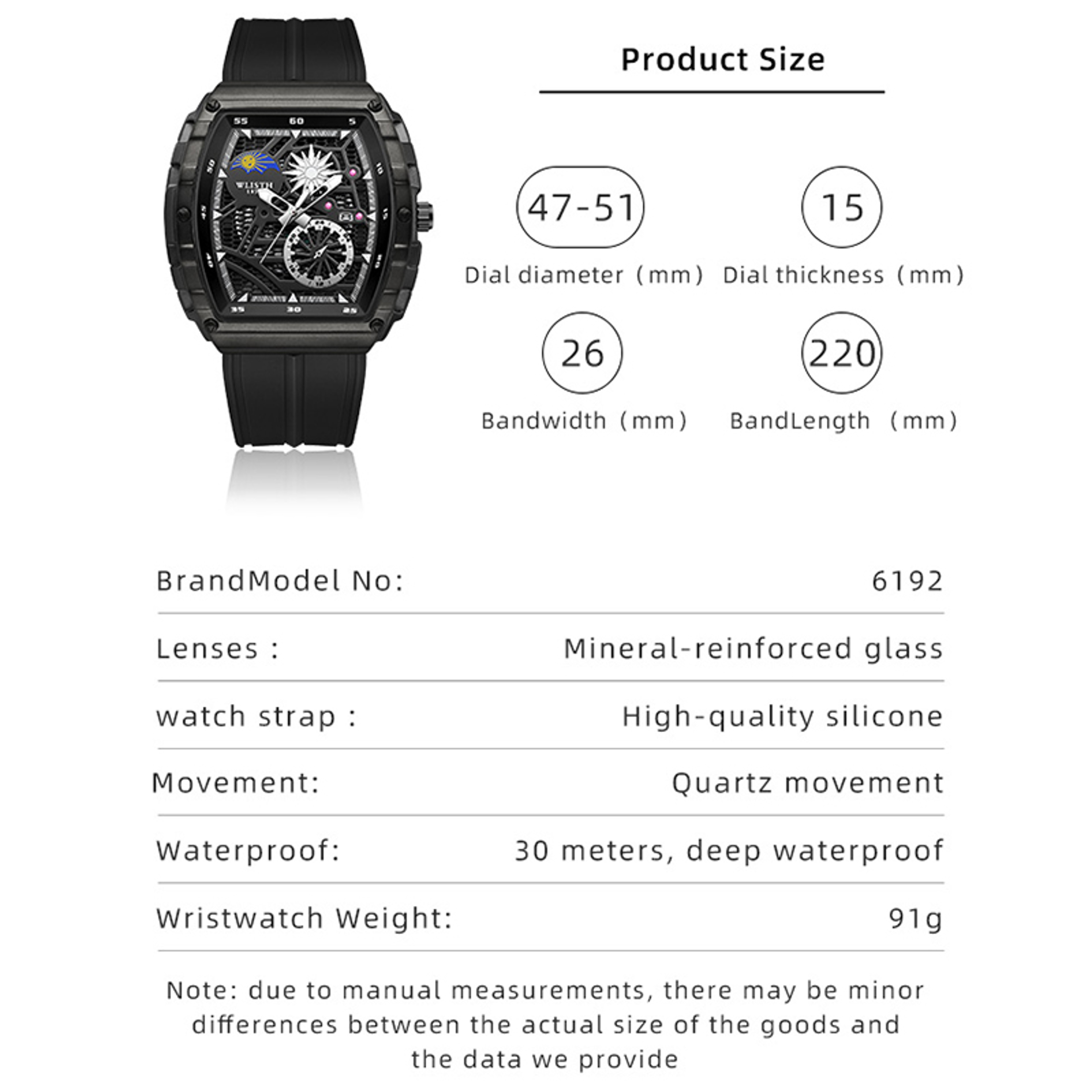 Mens Wine Barrel Skeleton Quartz Watch for Stylish Everyday Wear – view 4